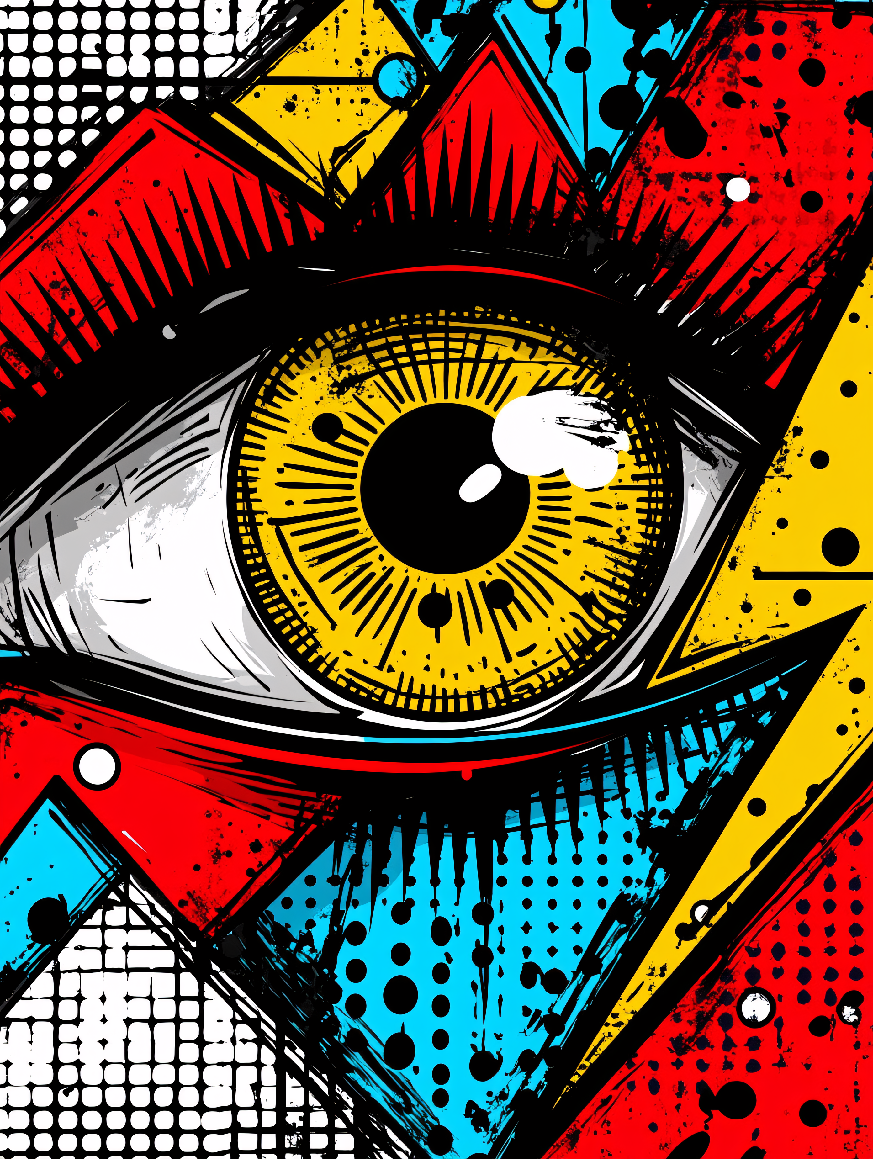 Abstract Eye Pop Art