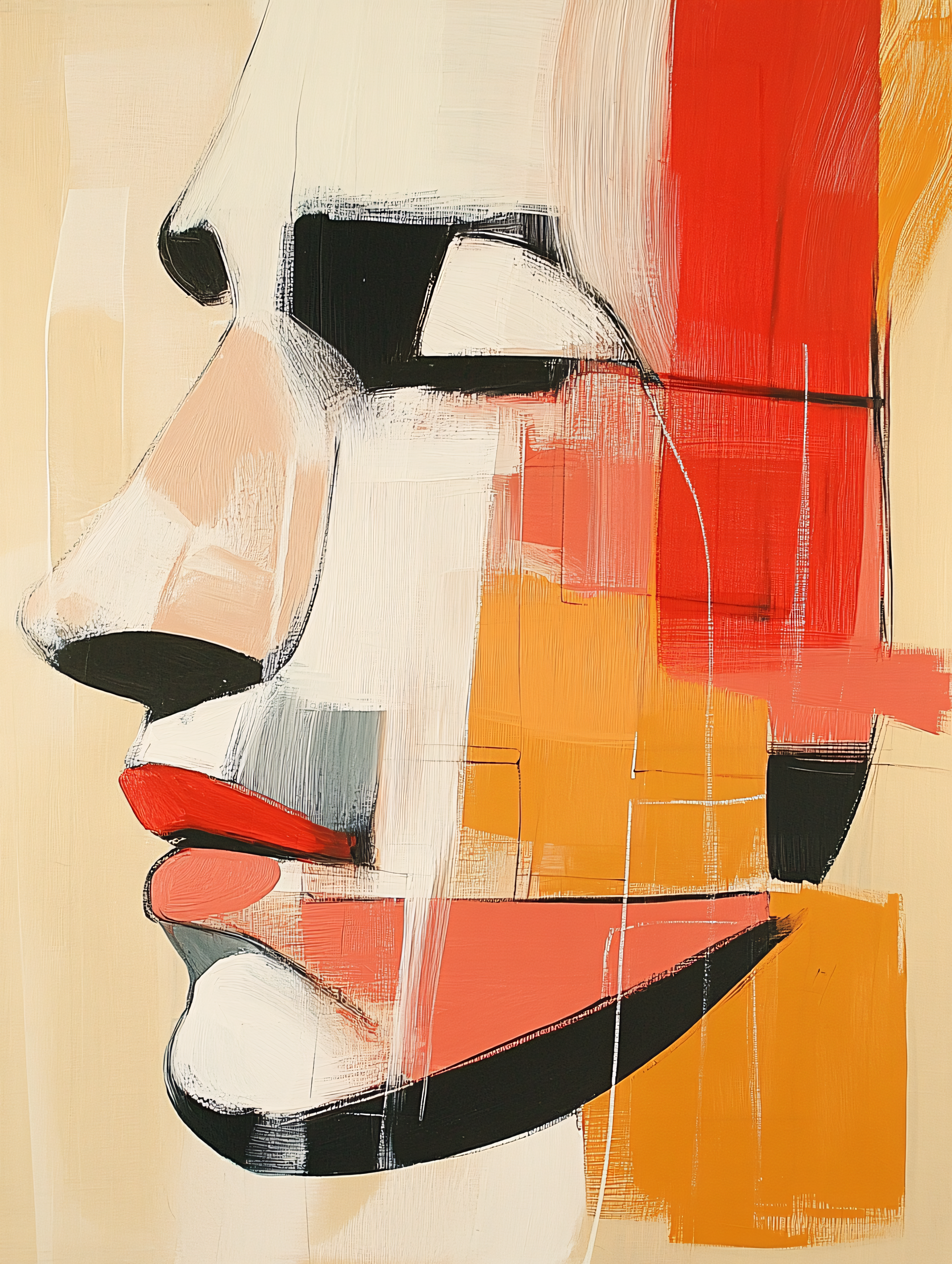 Abstract Face Profile