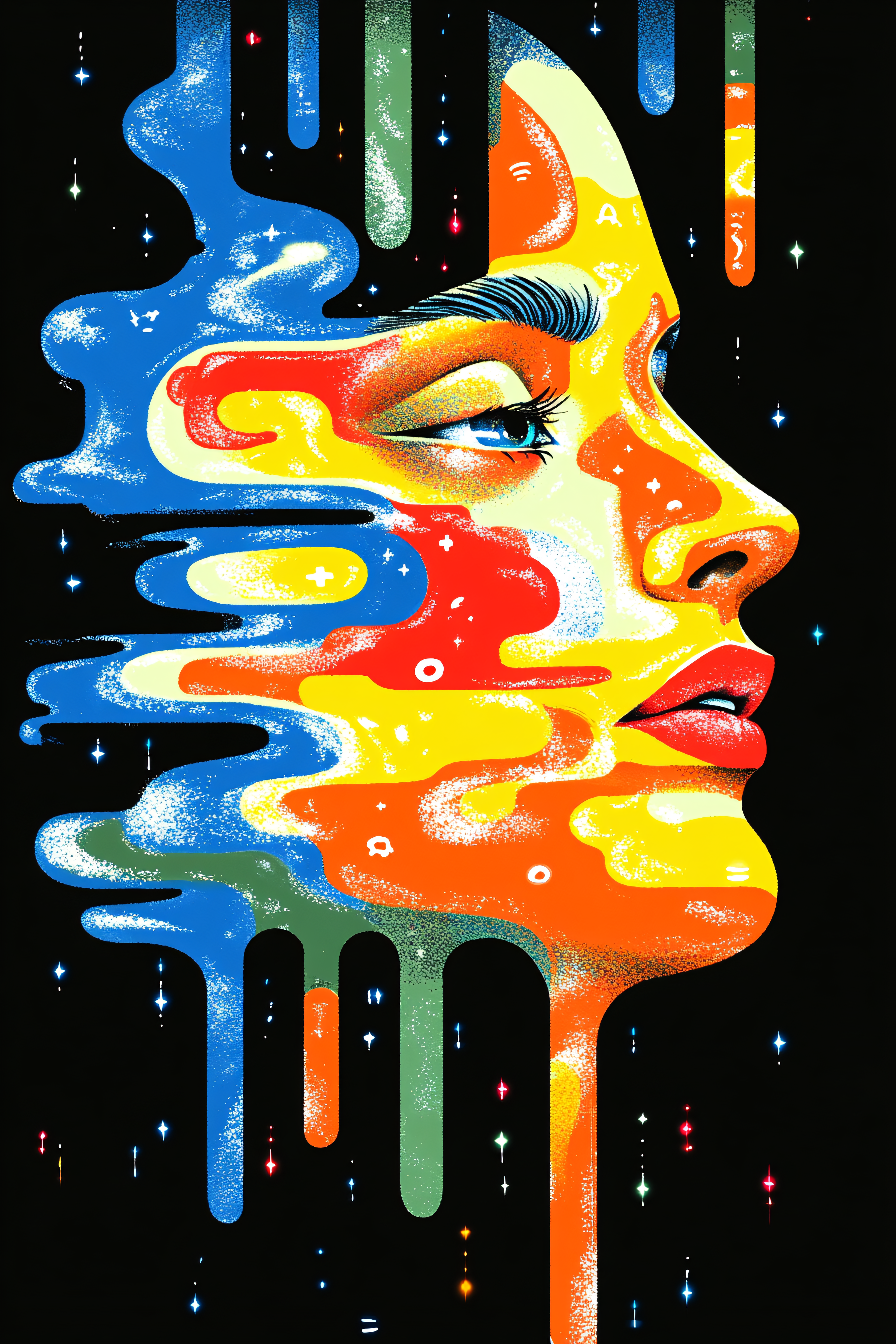 Abstract Face Profile