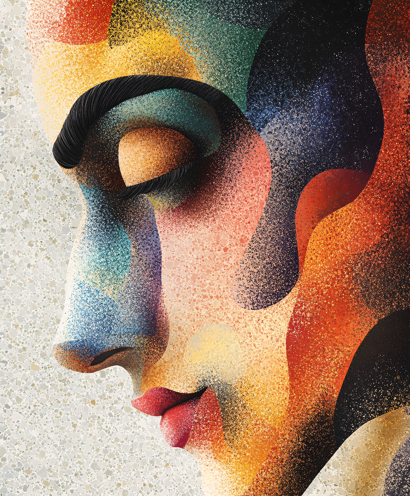Abstract Face Spray Paint