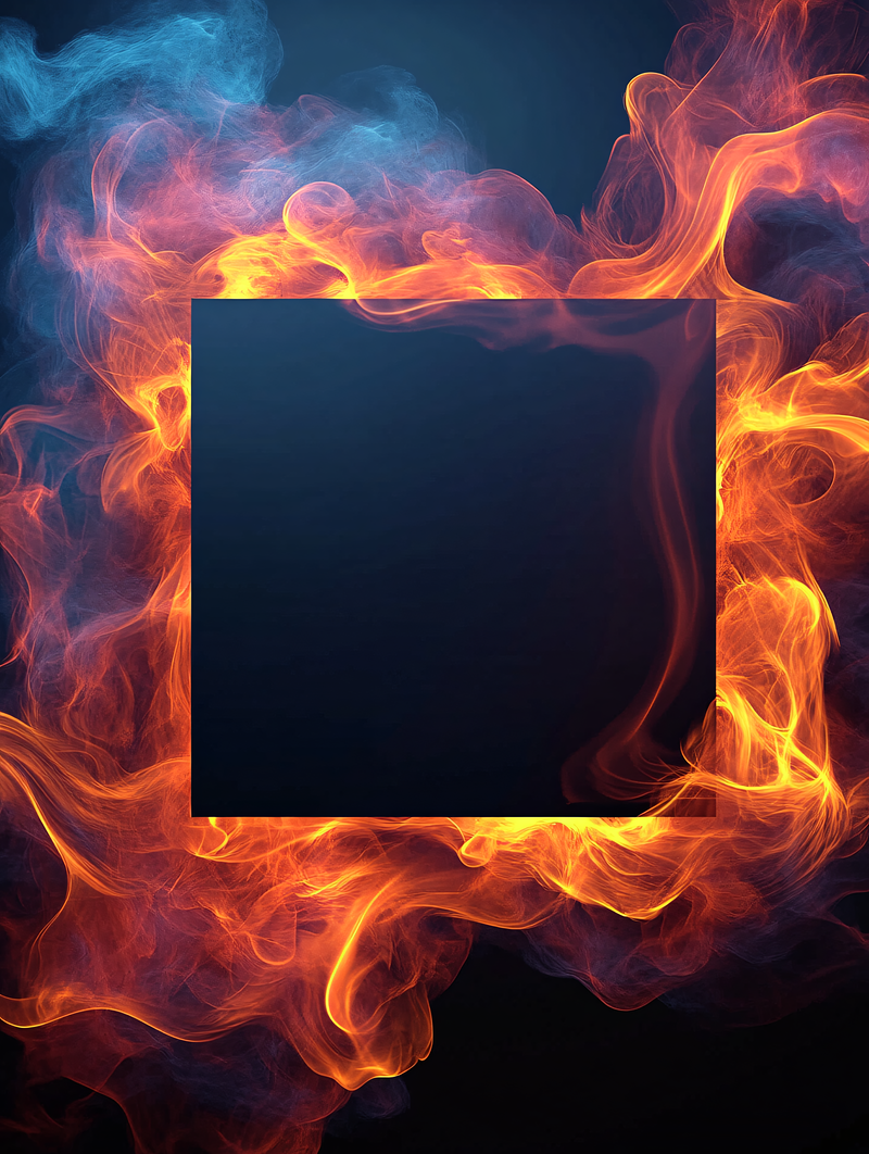 Abstract Fire and Smoke Frame