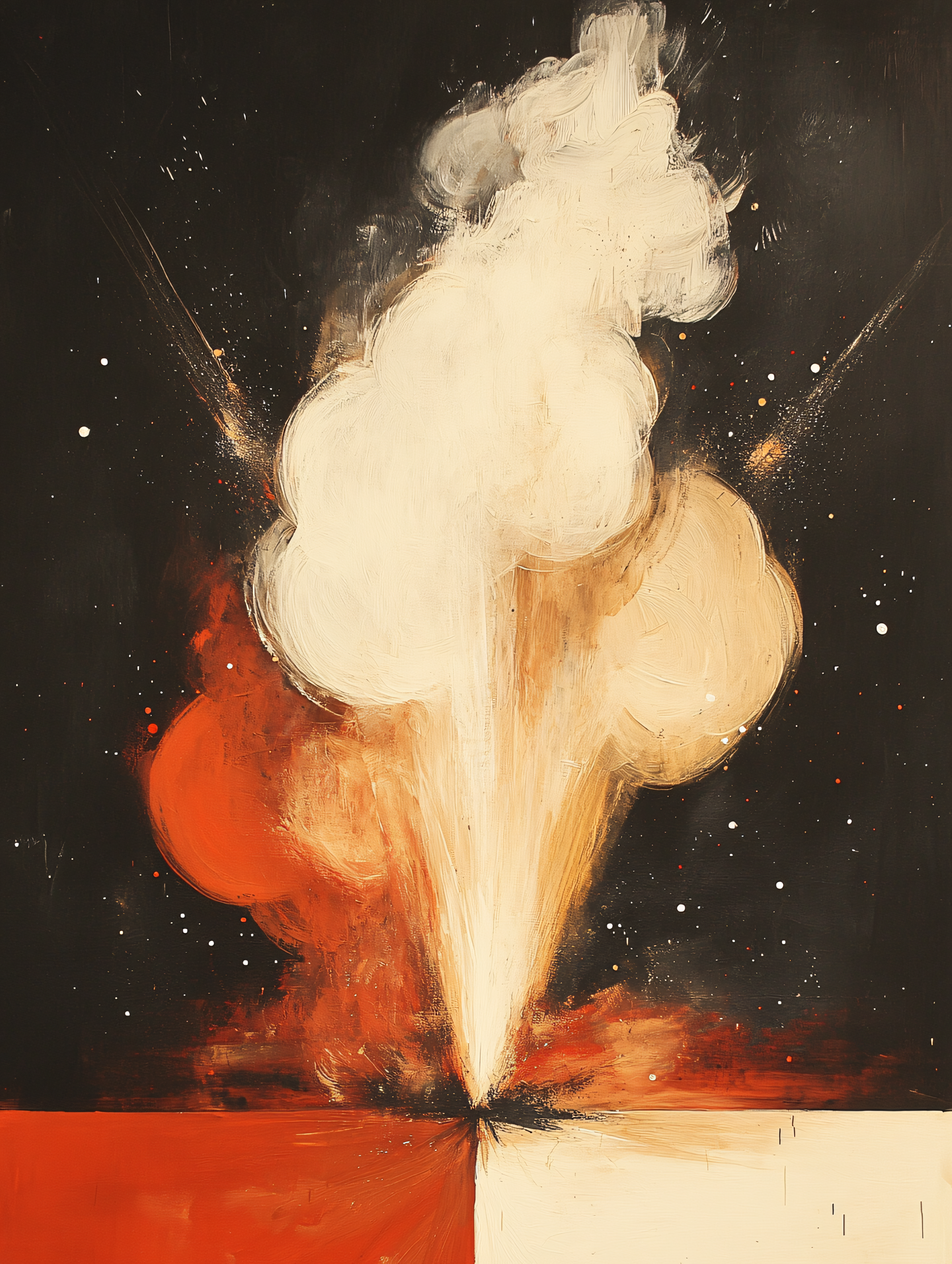 Abstract Fireball Eruption