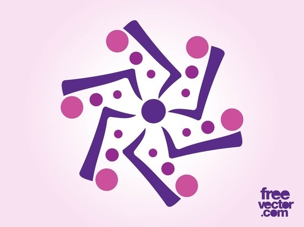 Abstract Floral Logo Free Vector