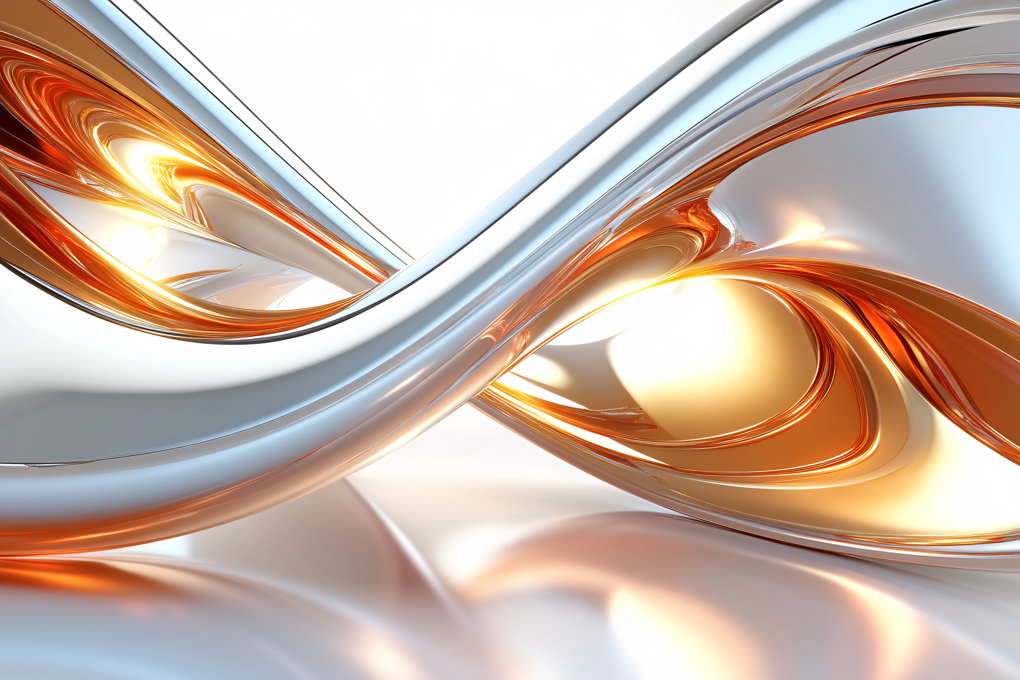 Abstract Flowing Metal and Gold