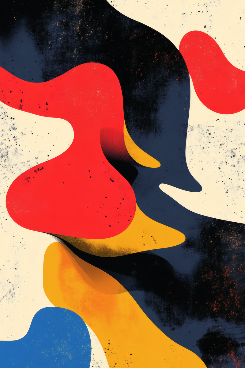 Abstract Fluid Shapes Composition