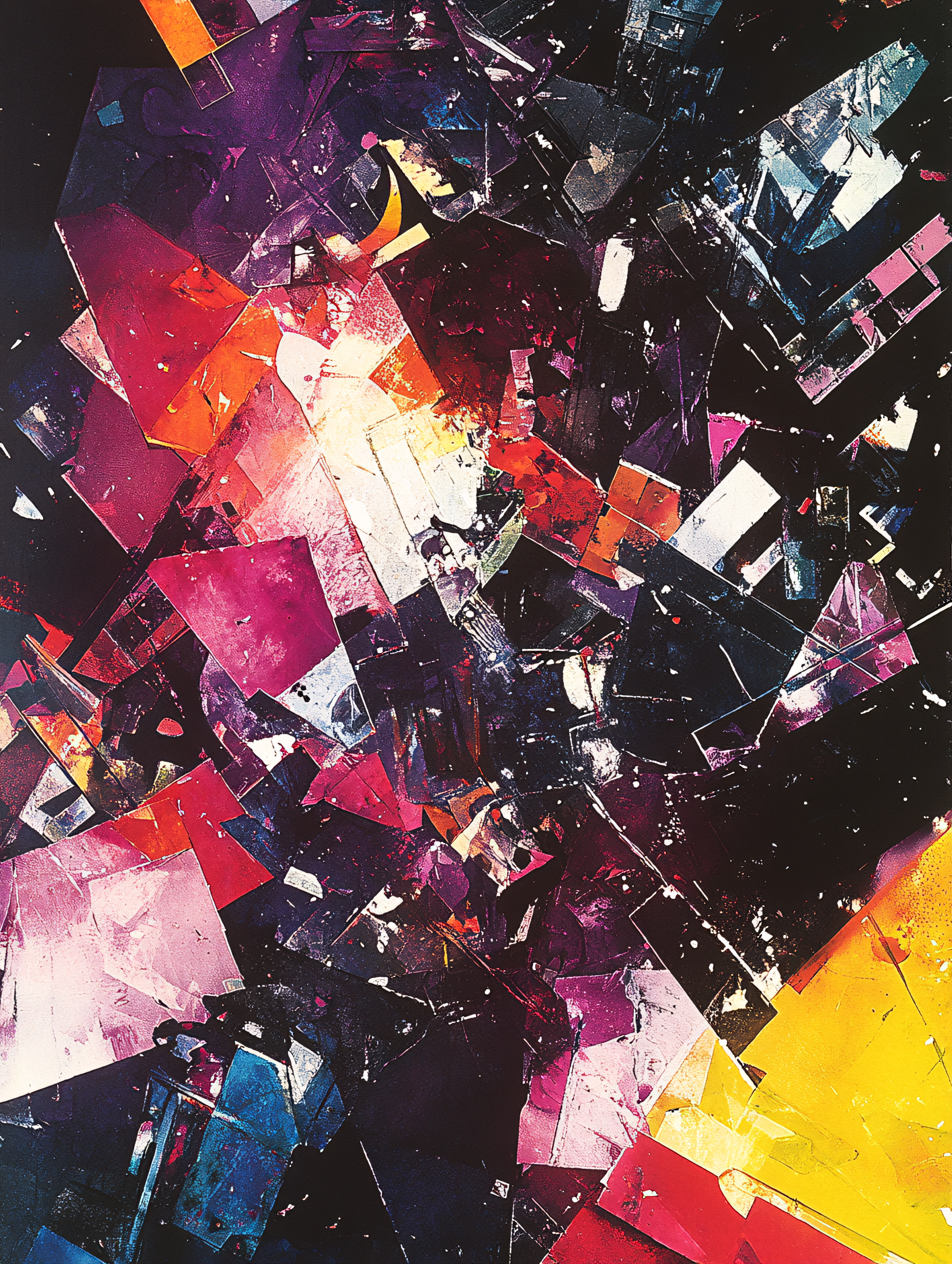 Abstract Fragmented Geometric Shapes