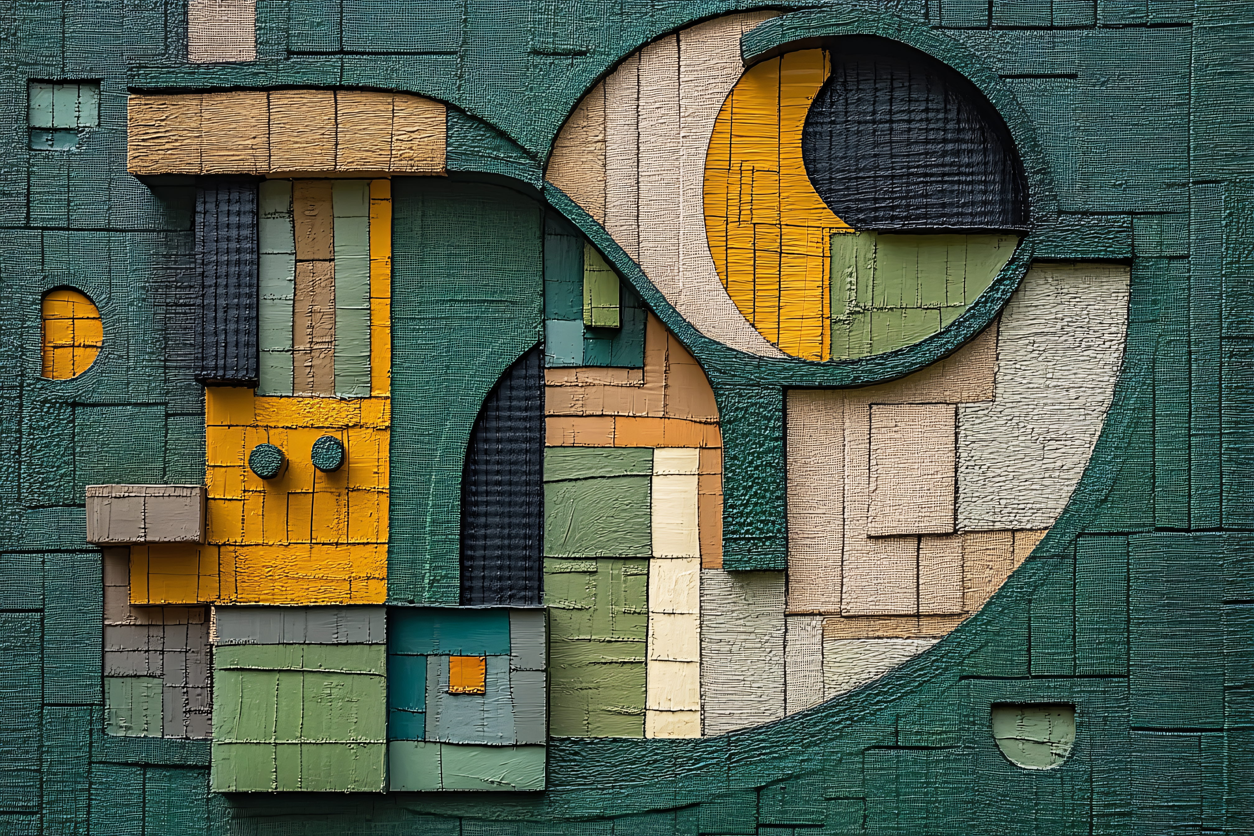 Abstract Geometric Blocks Texture