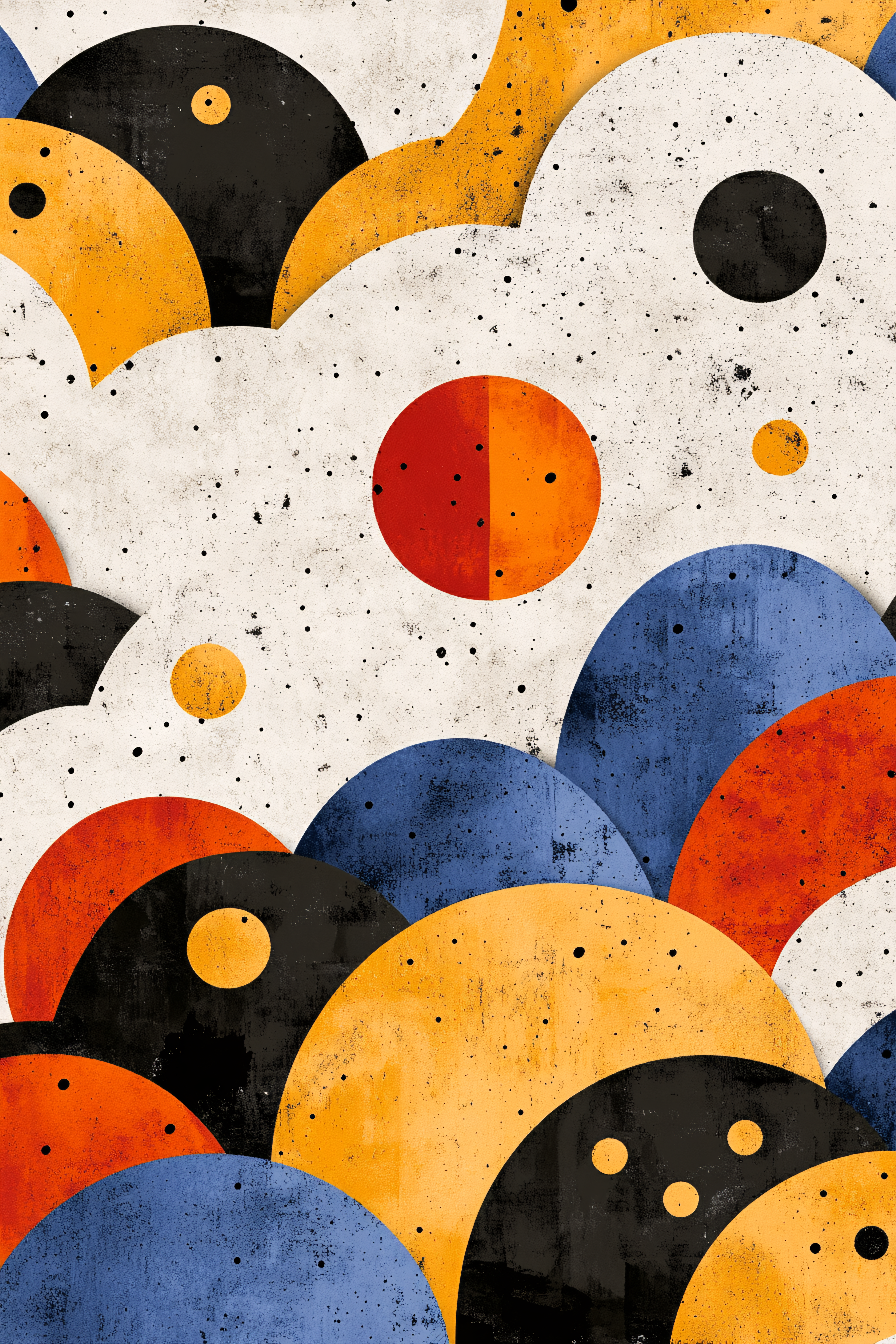 Abstract Geometric Circles Composition