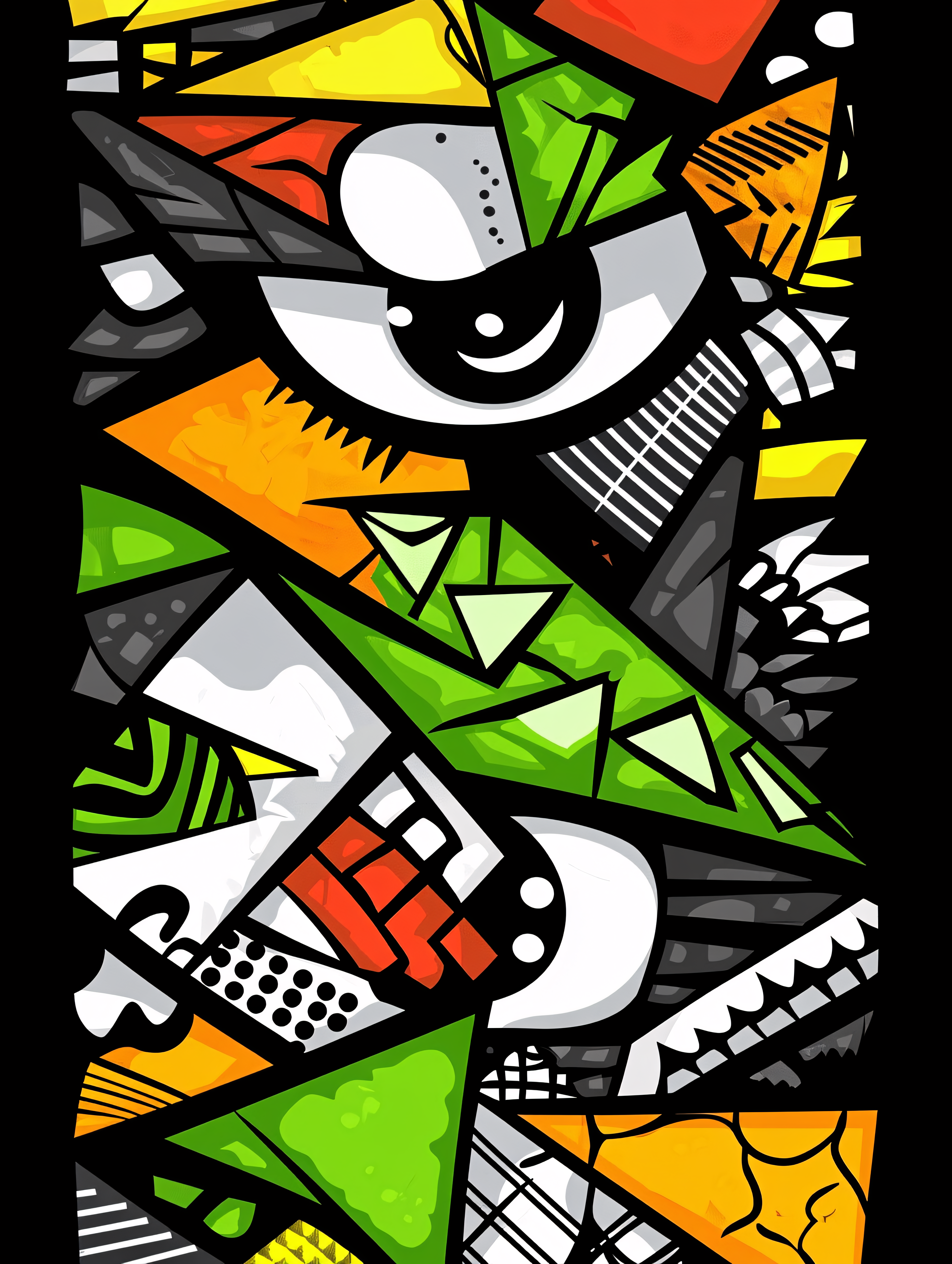 Abstract Geometric Eye And Moon