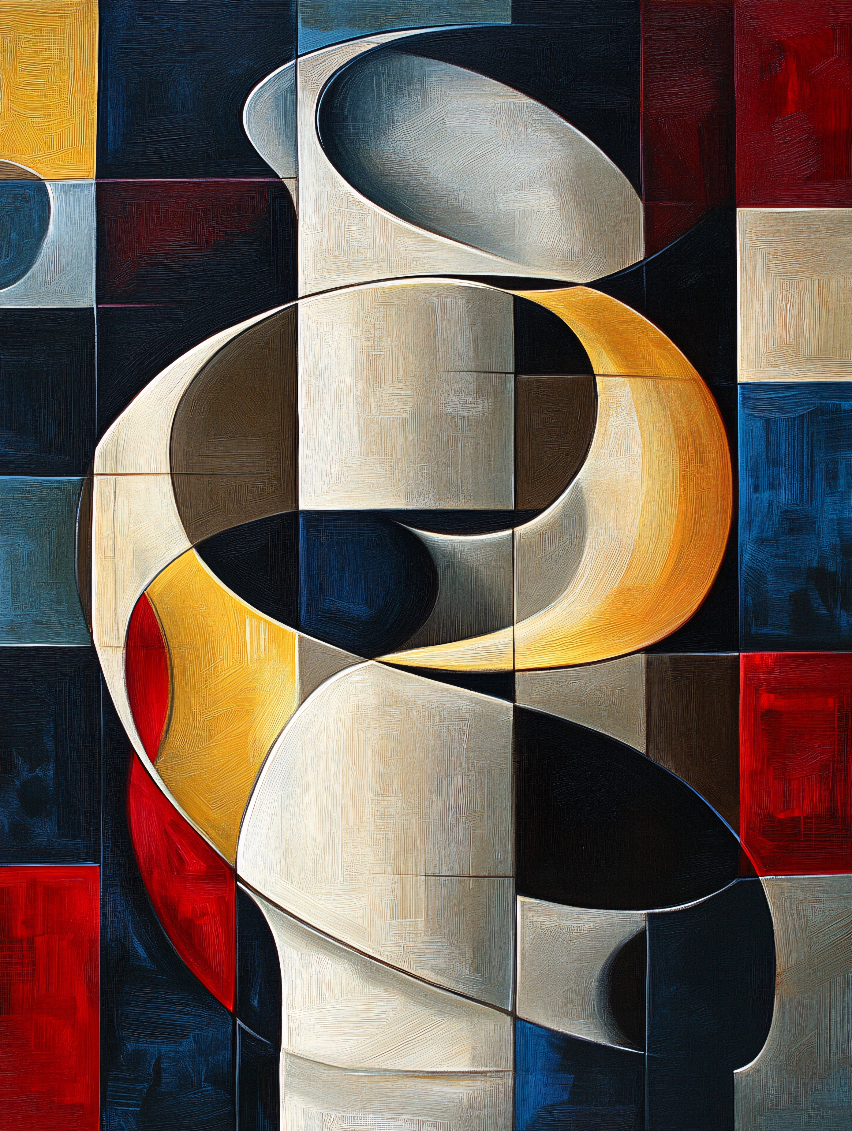 Abstract Geometric Intertwined Shapes