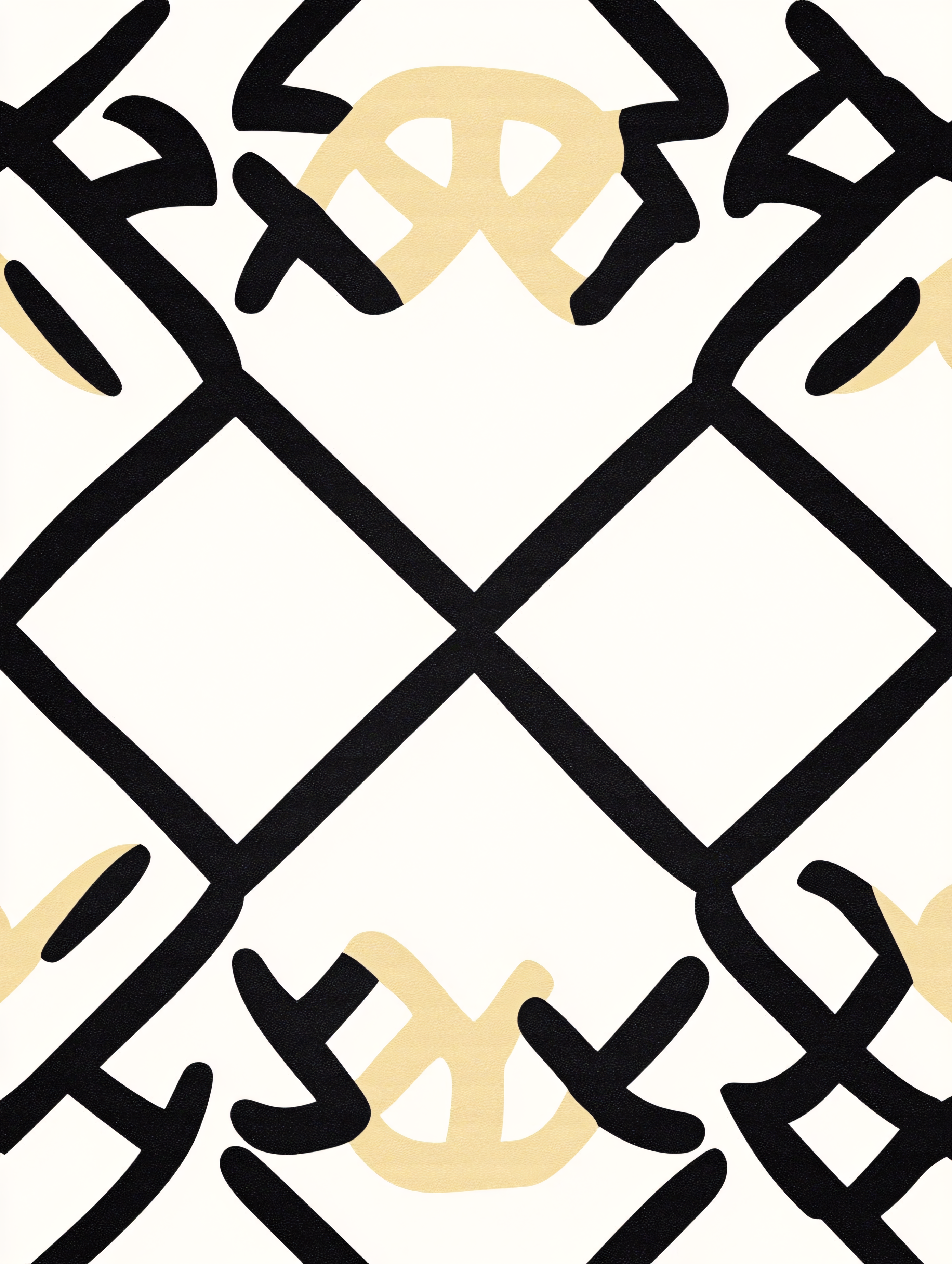 Abstract Geometric Pattern With Beige Shapes