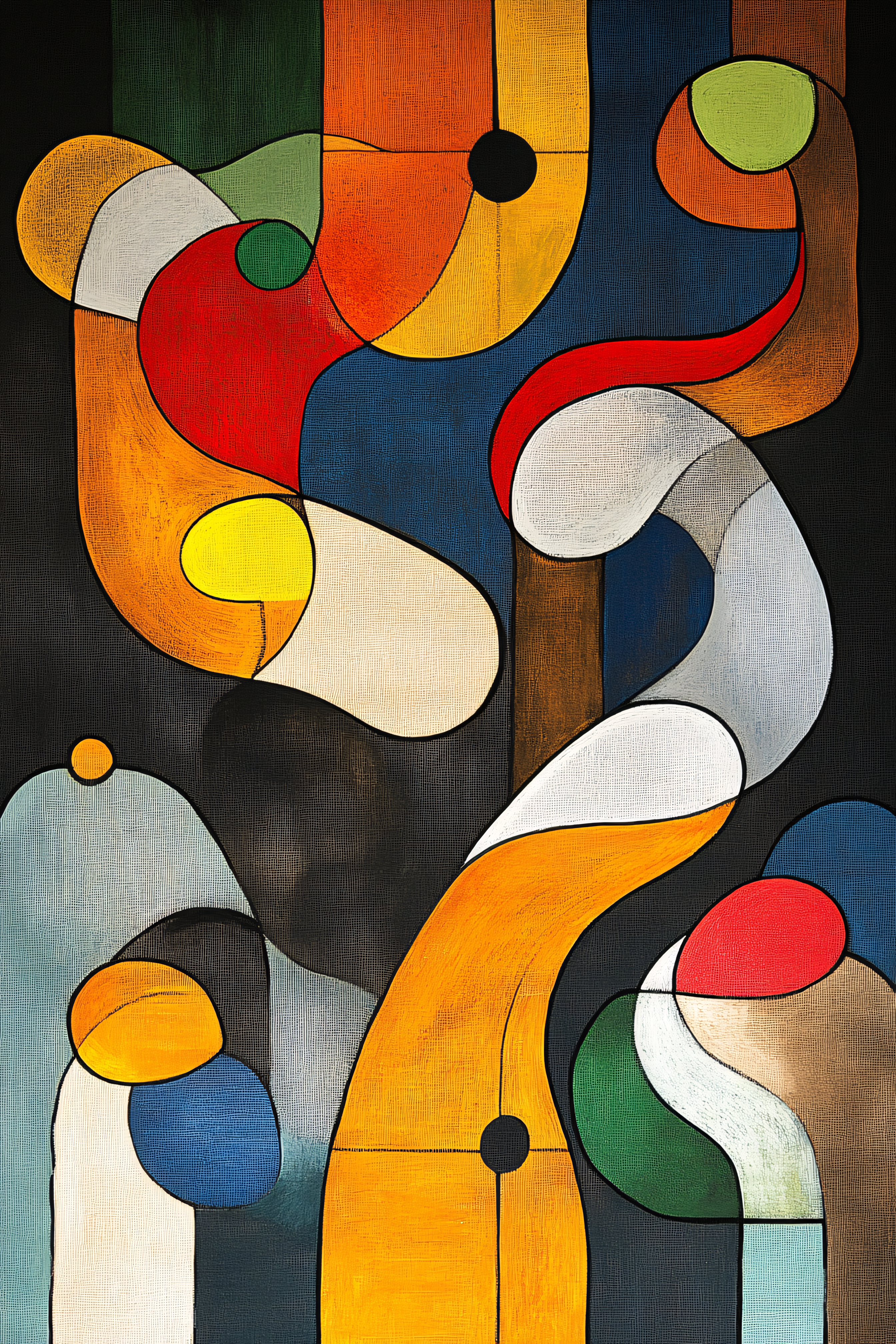 Abstract Geometric Shapes Composition