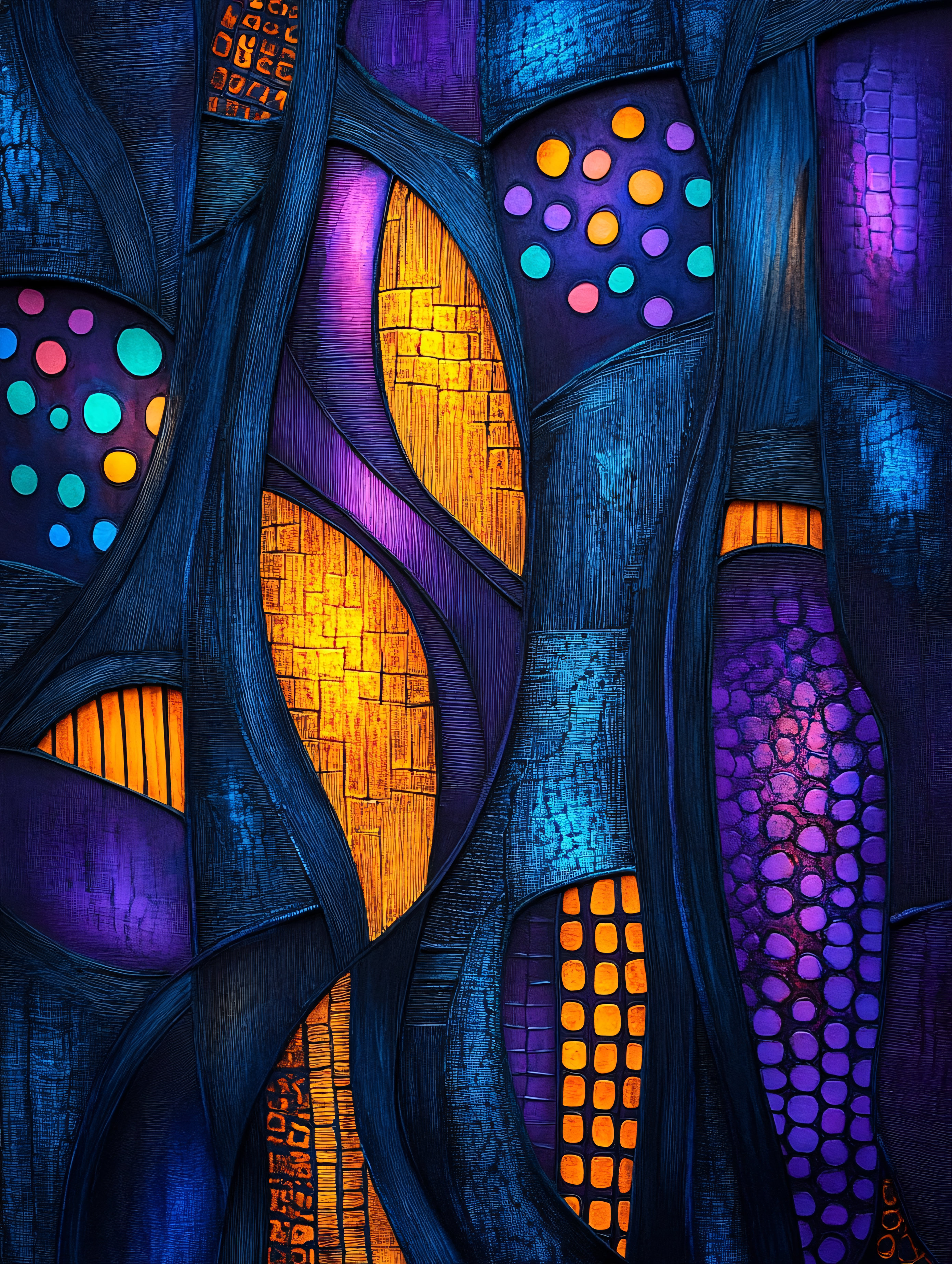 Abstract Geometric Shapes with Vibrant Colors