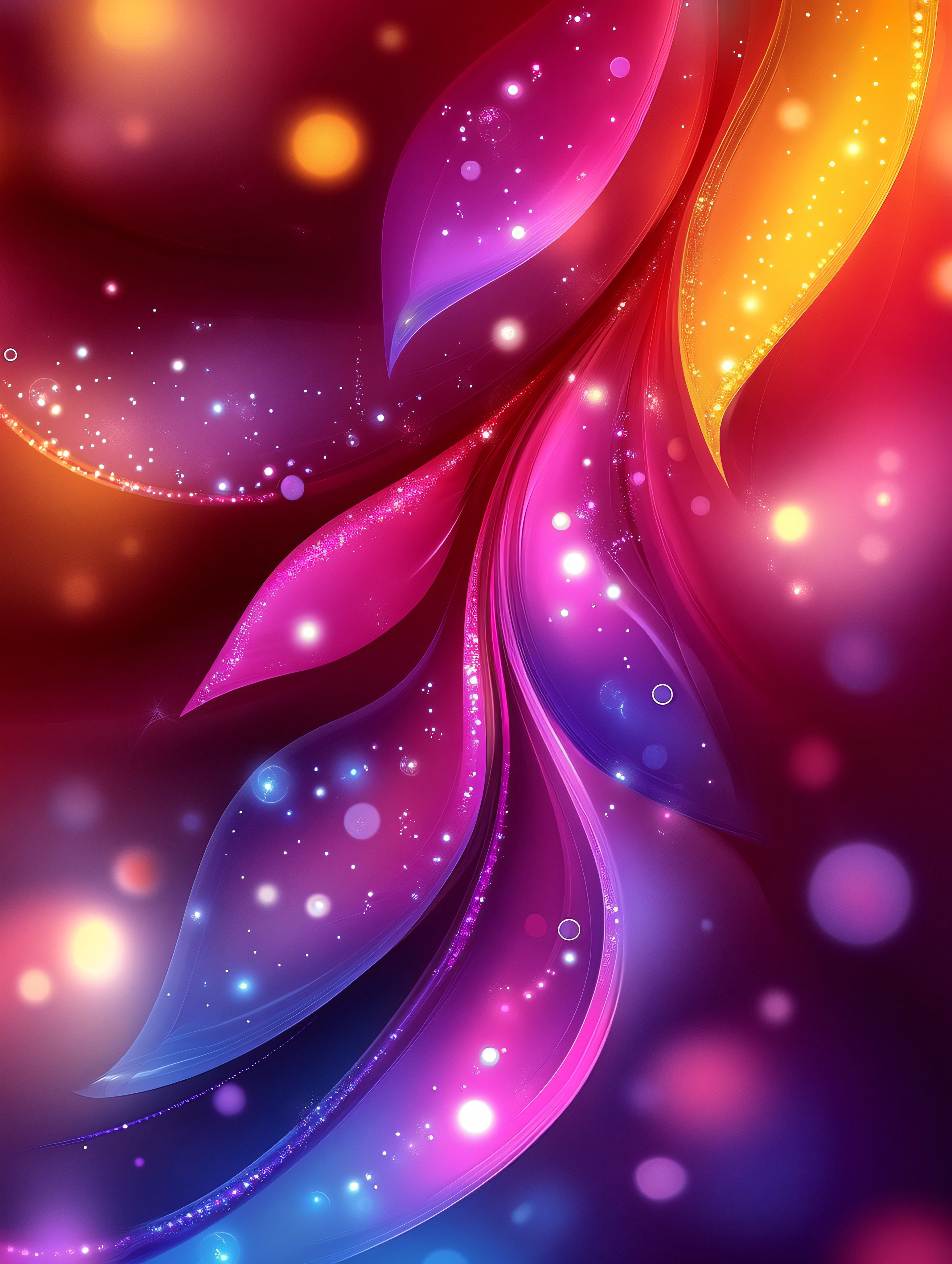Abstract Glowing Petals