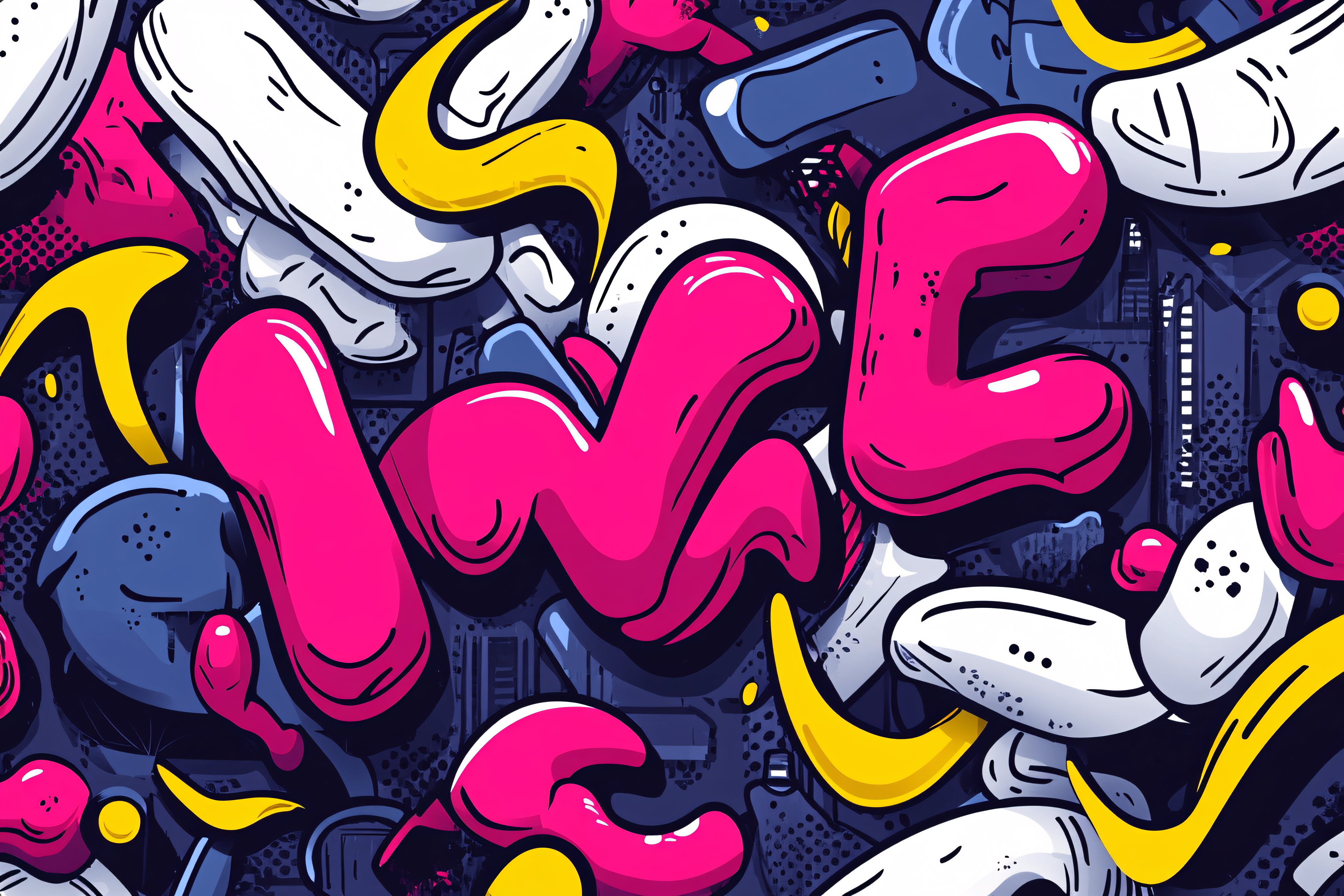 Abstract Graffiti Style Shapes