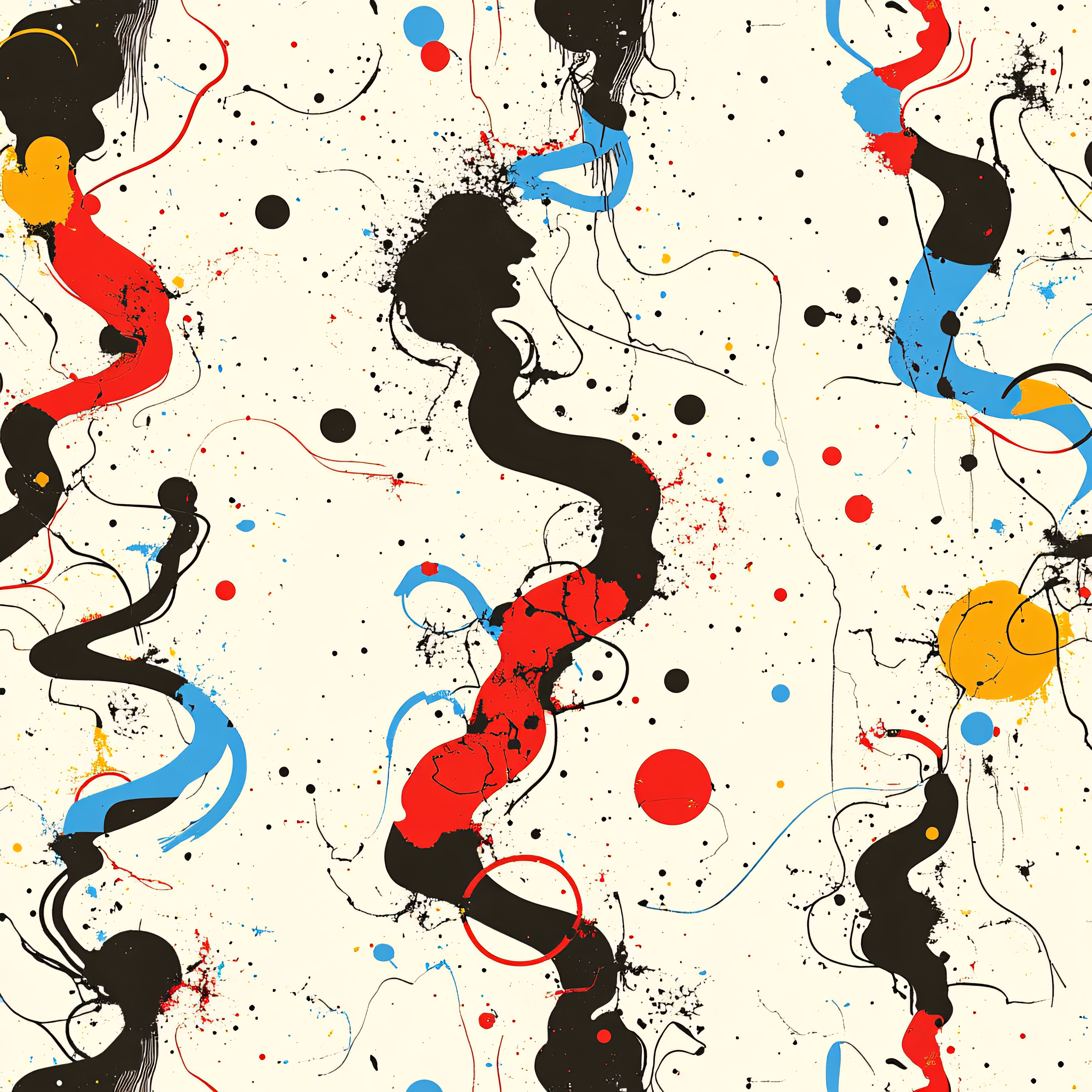 Abstract Ink Splatter Profiles