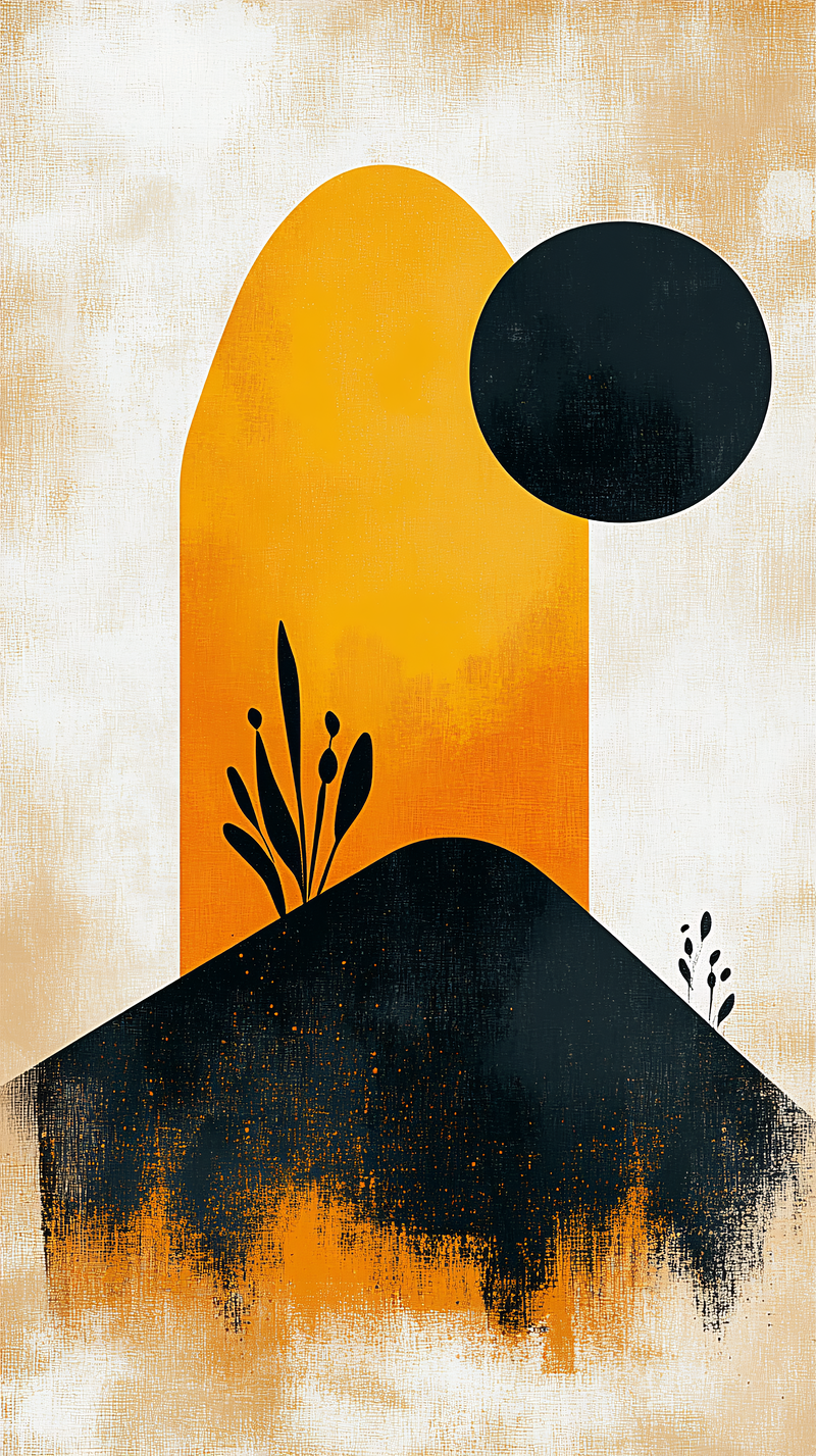 Abstract Landscape With Arch And Circle