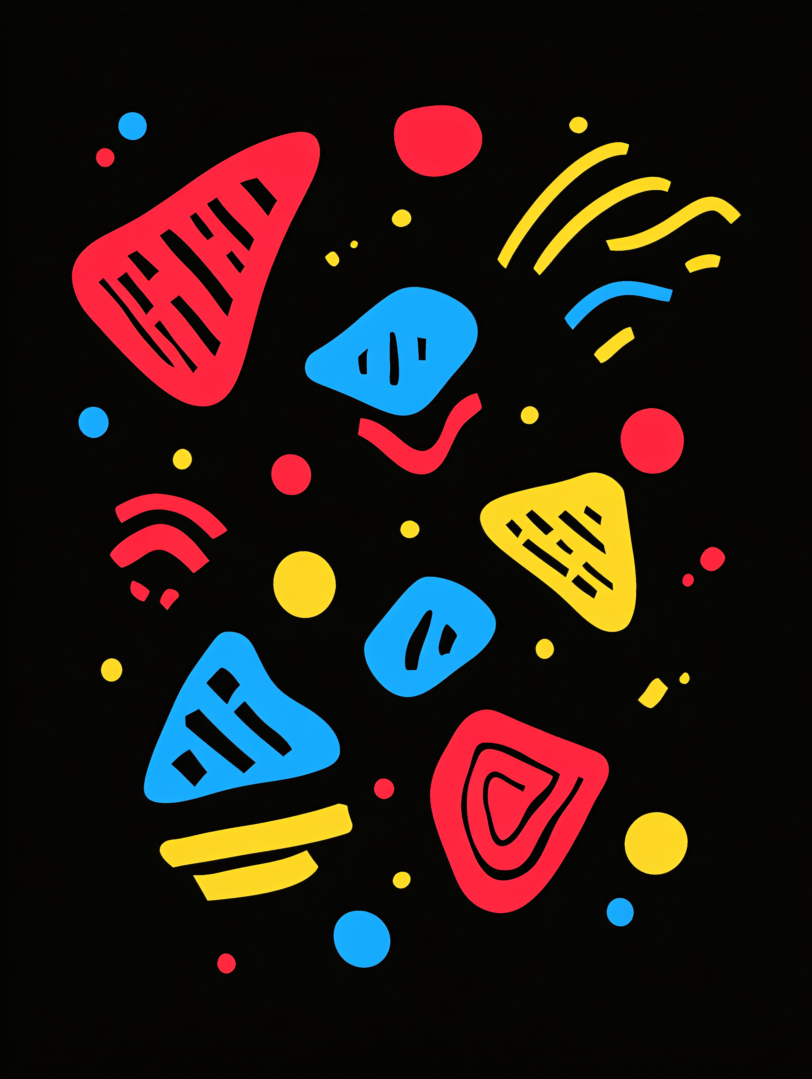 Abstract Memphis Style Design