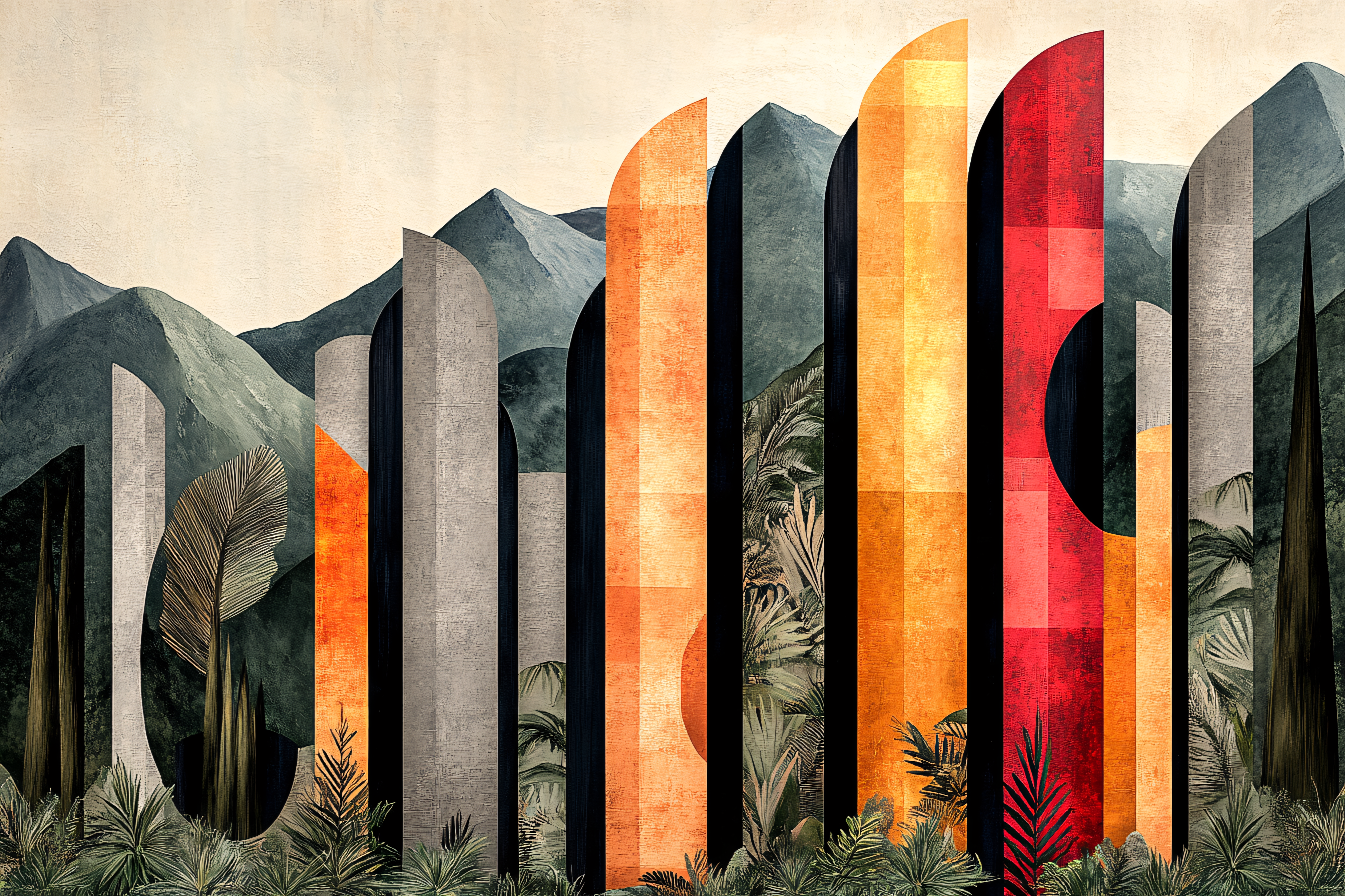 Abstract Mountain Arches