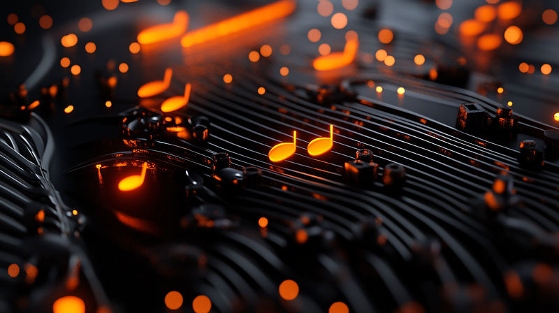 Abstract Music Notes