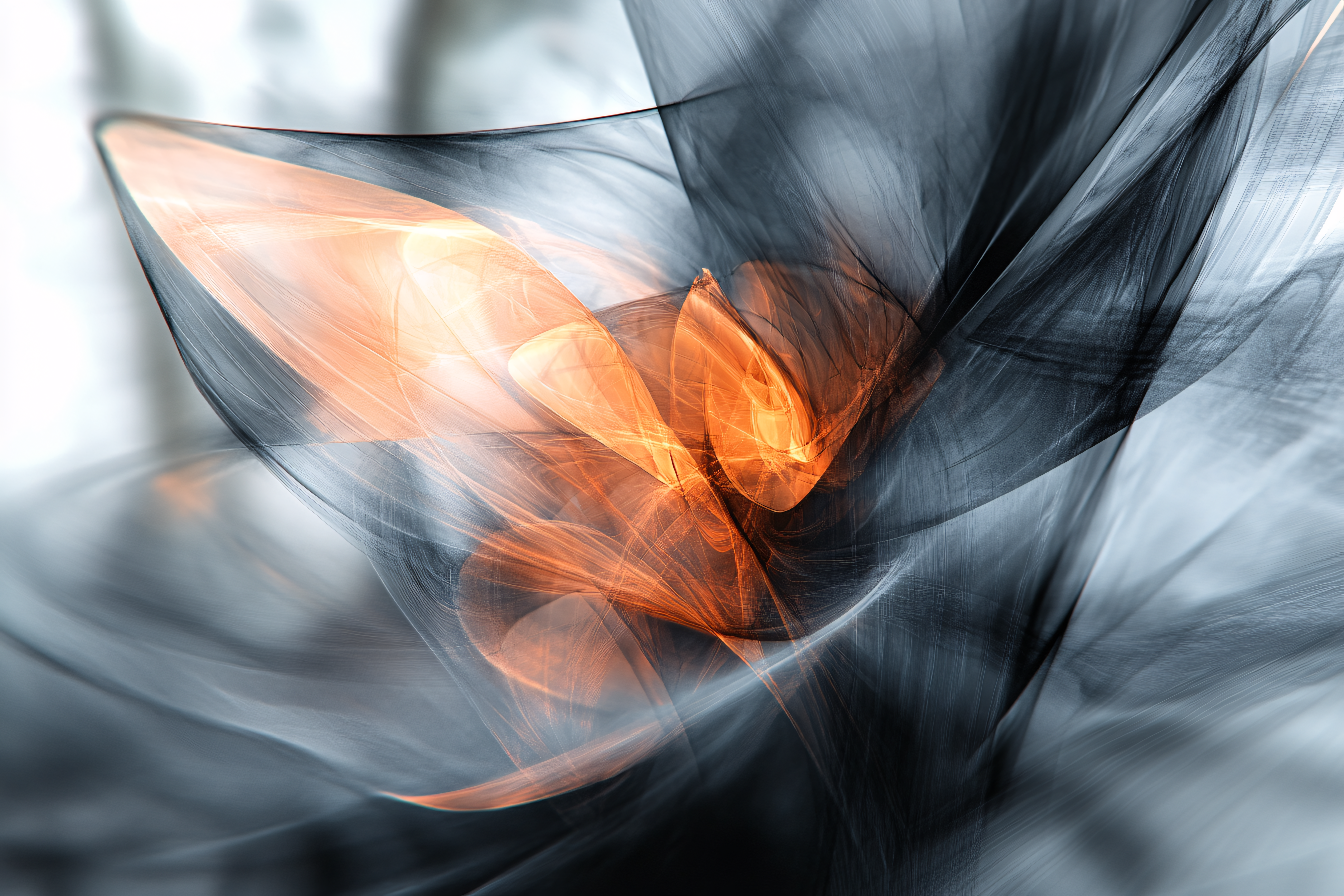 Abstract Orange Swirls