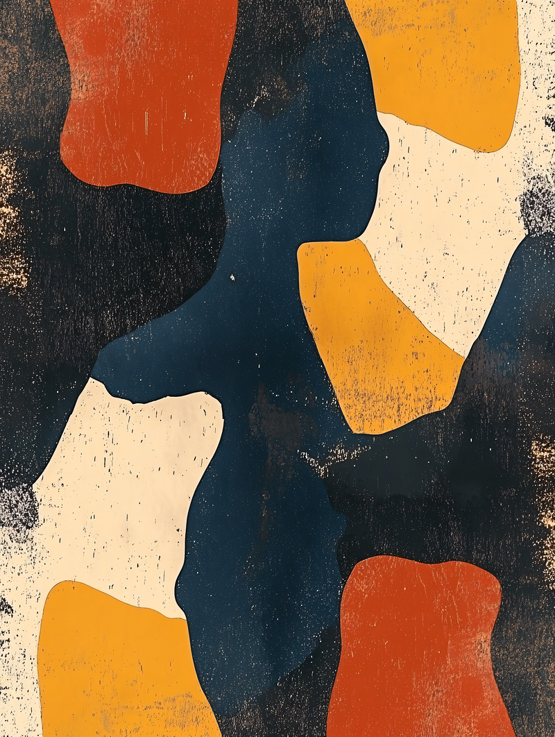 Abstract Organic Shapes Composition