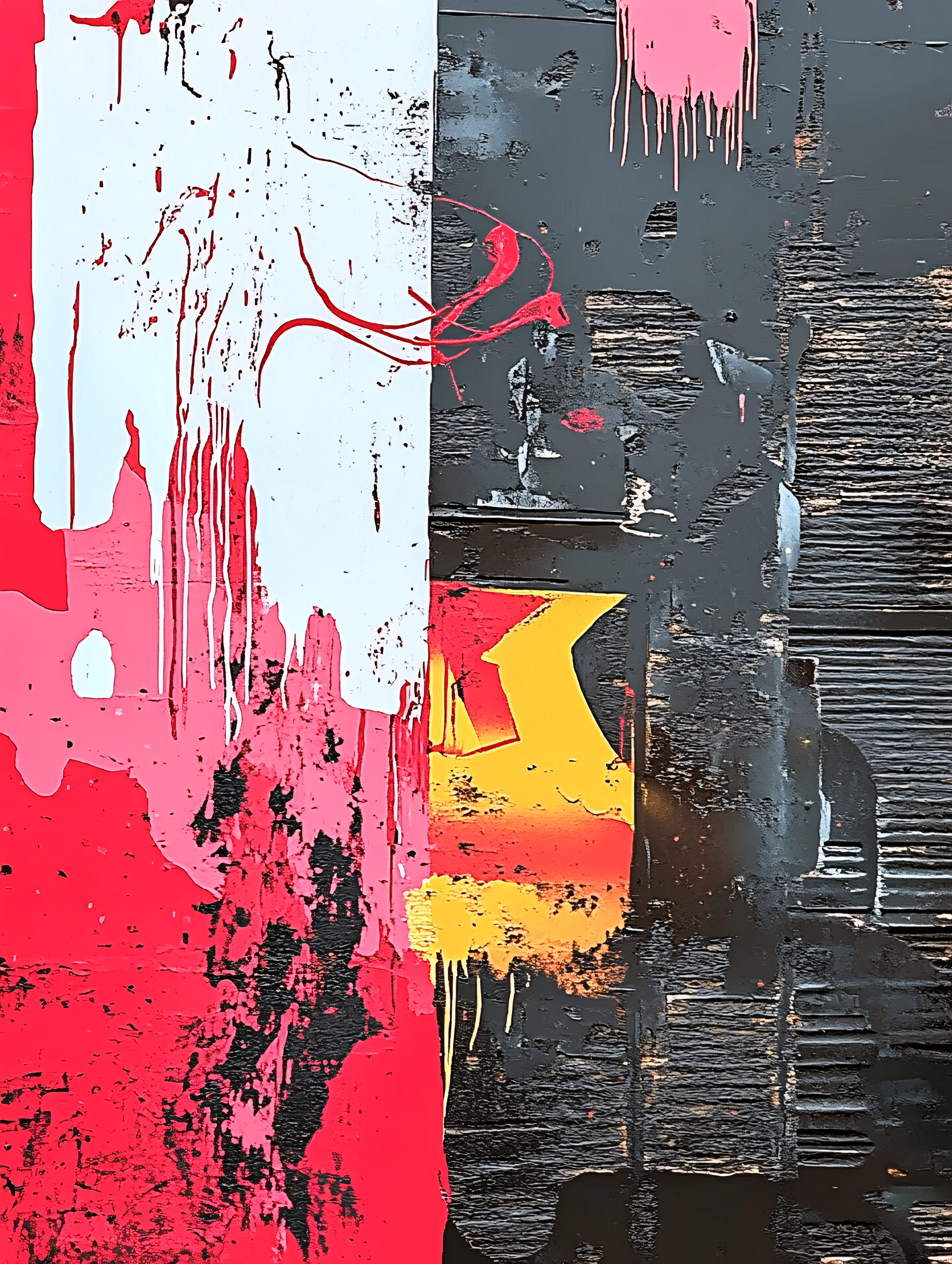 Abstract Paint Splatter Art