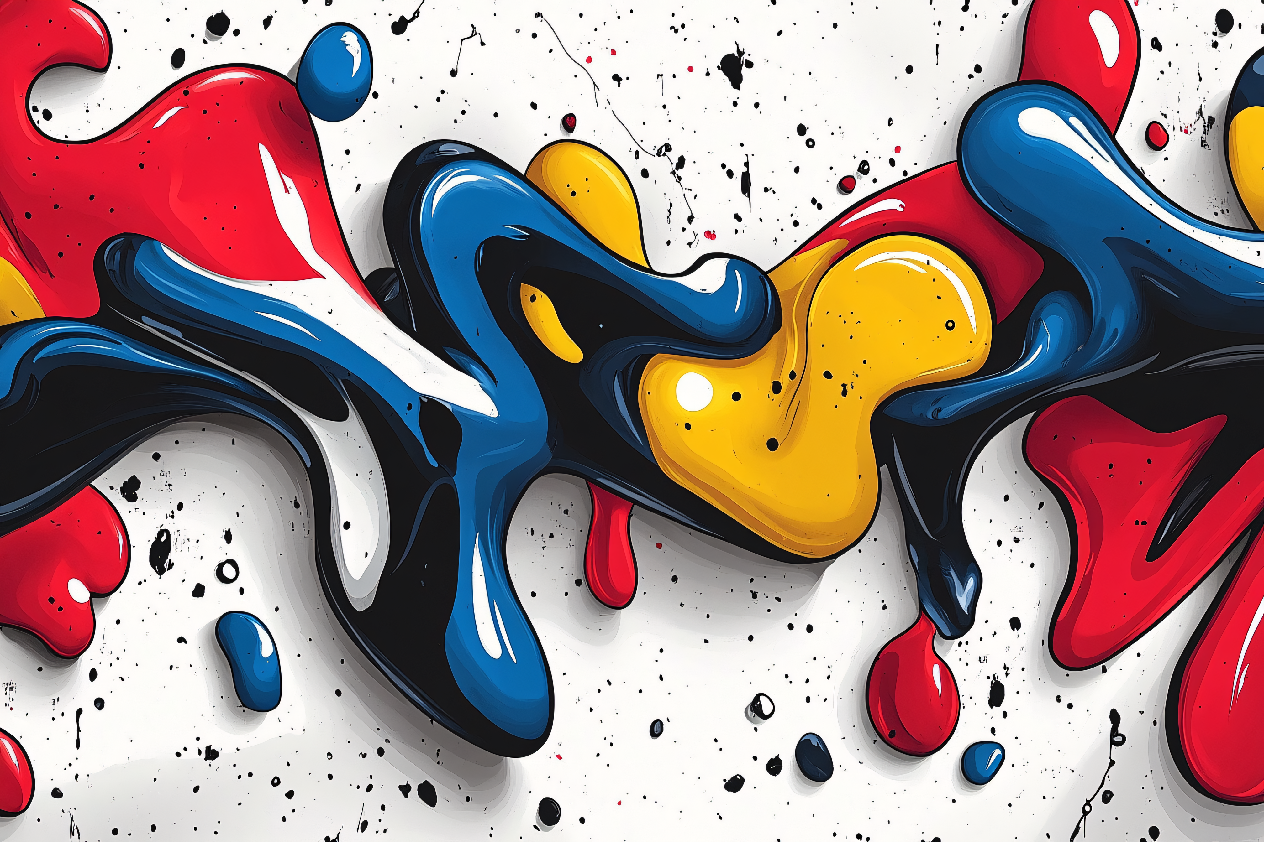 Abstract Paint Splatter Design