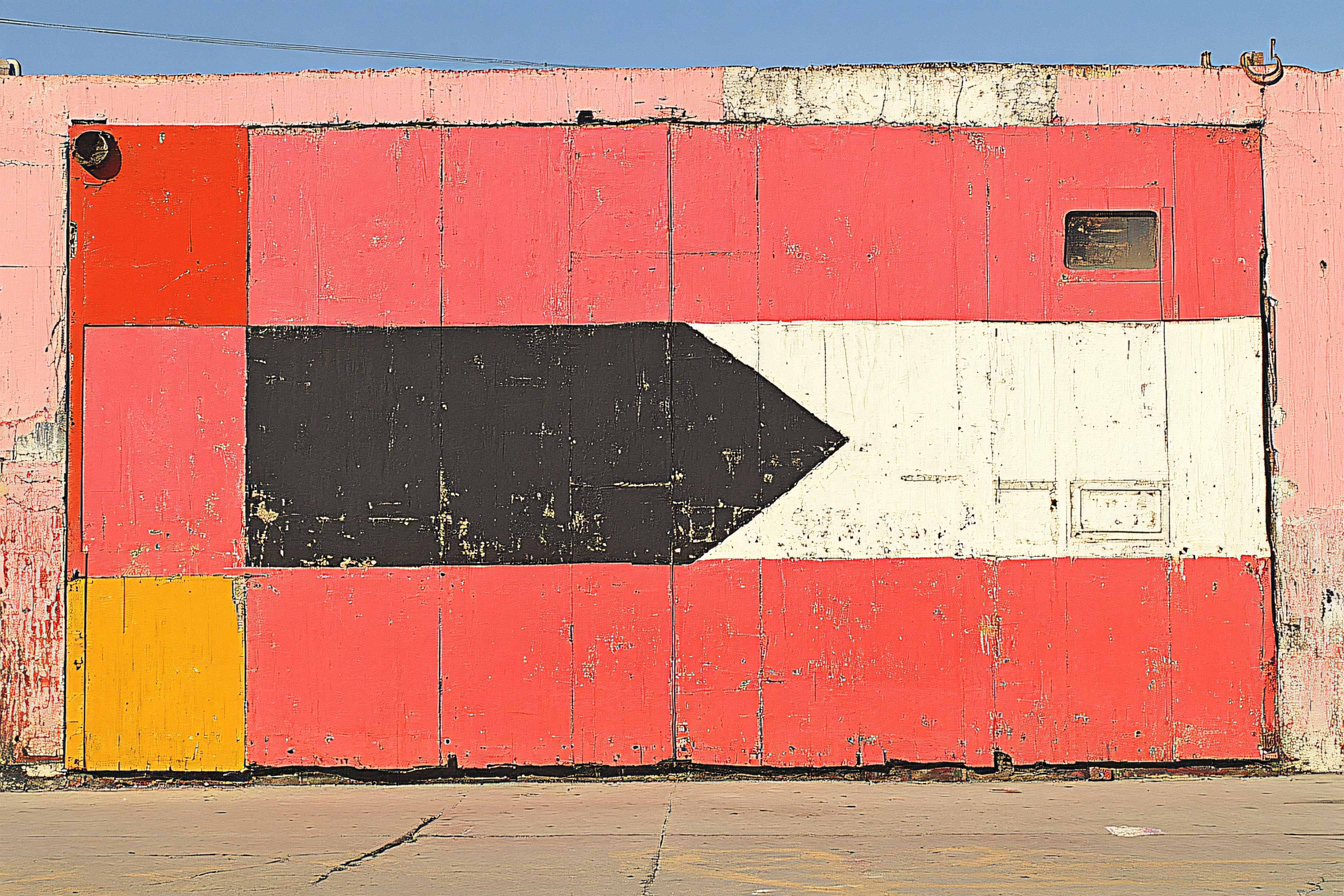 Abstract Painted Wall