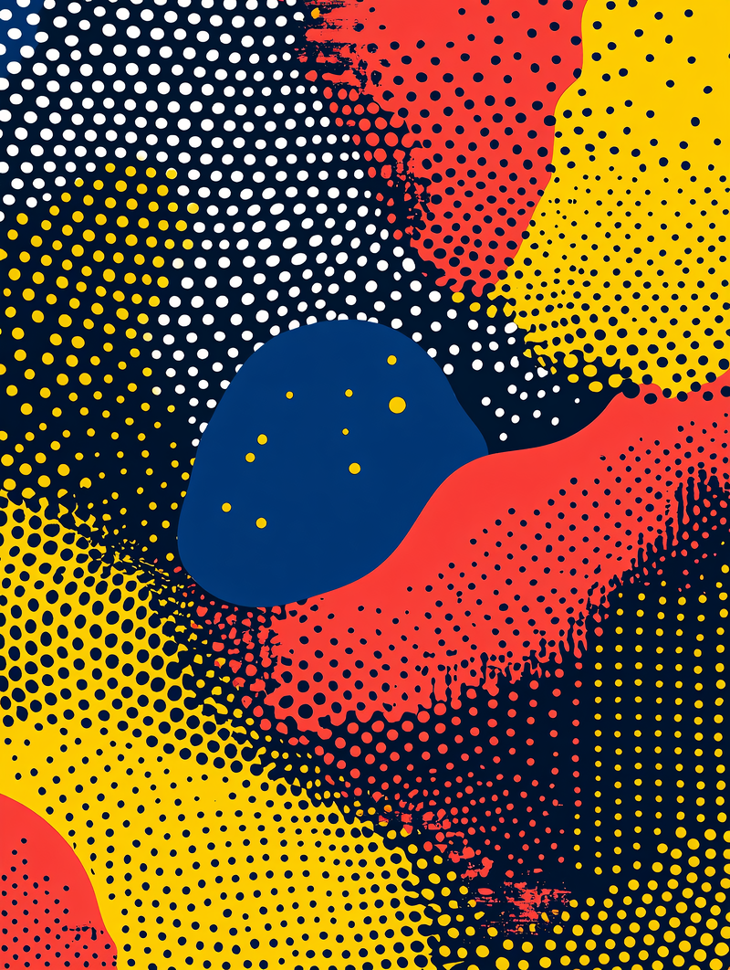 Abstract Polka Dot Composition