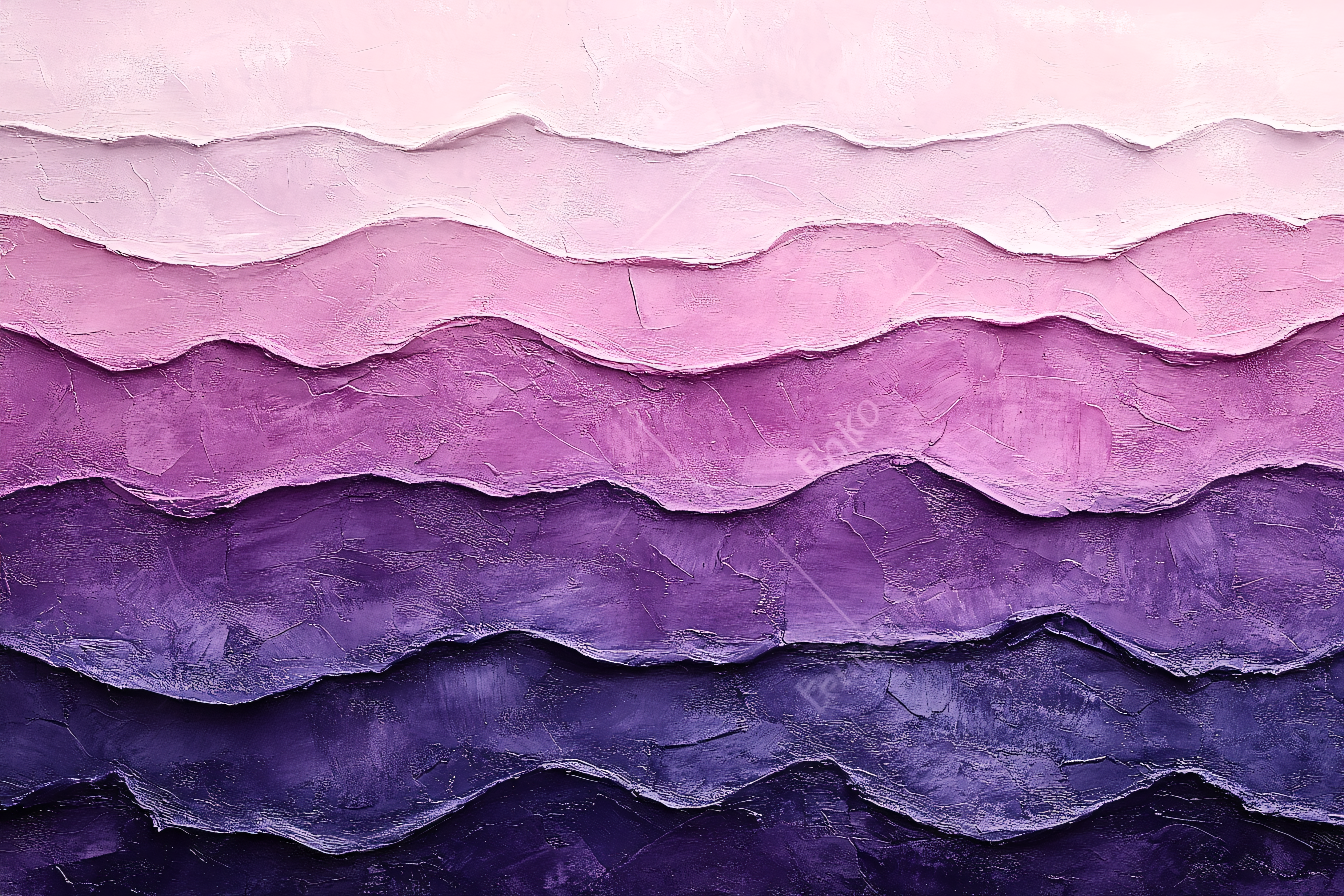 Abstract Purple Waves Painting