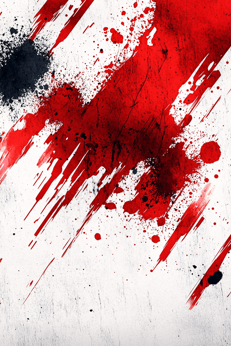 Abstract Red and Black Splashes