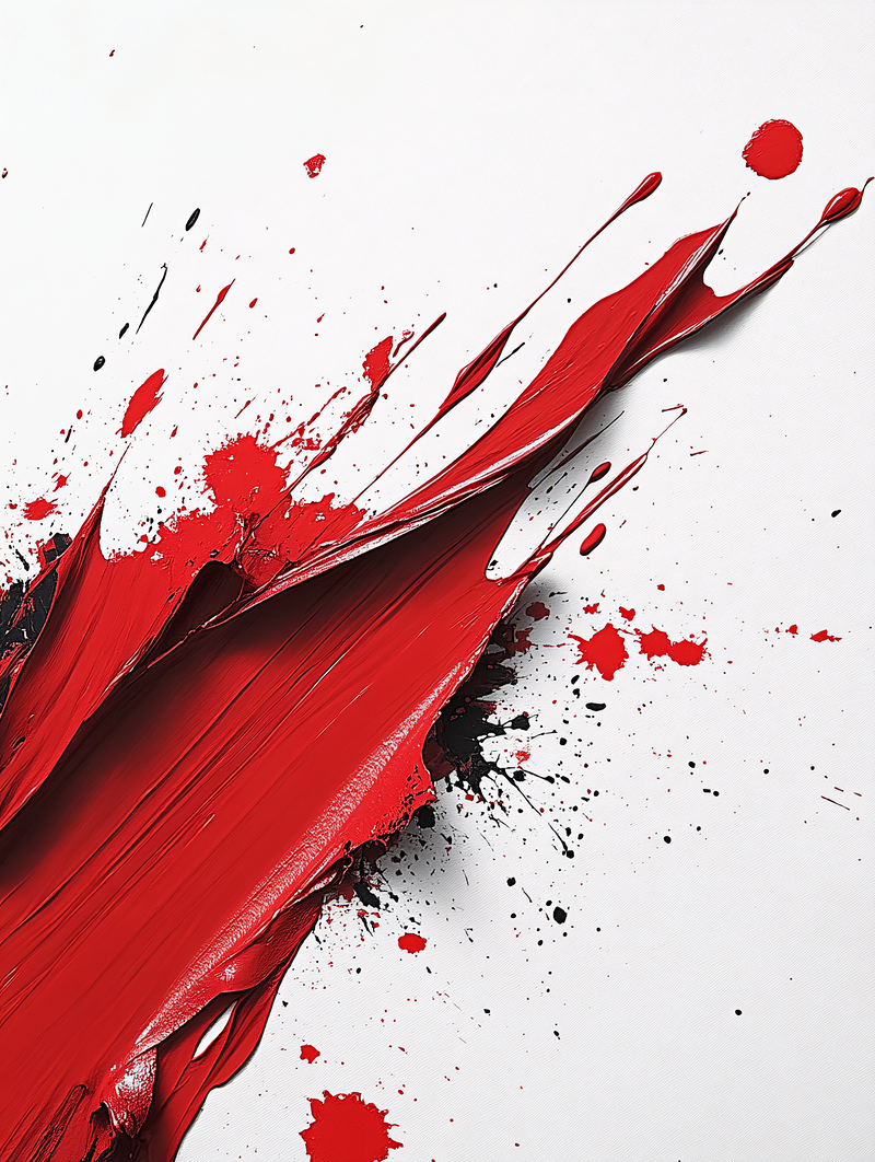 Abstract Red And Black Splashes