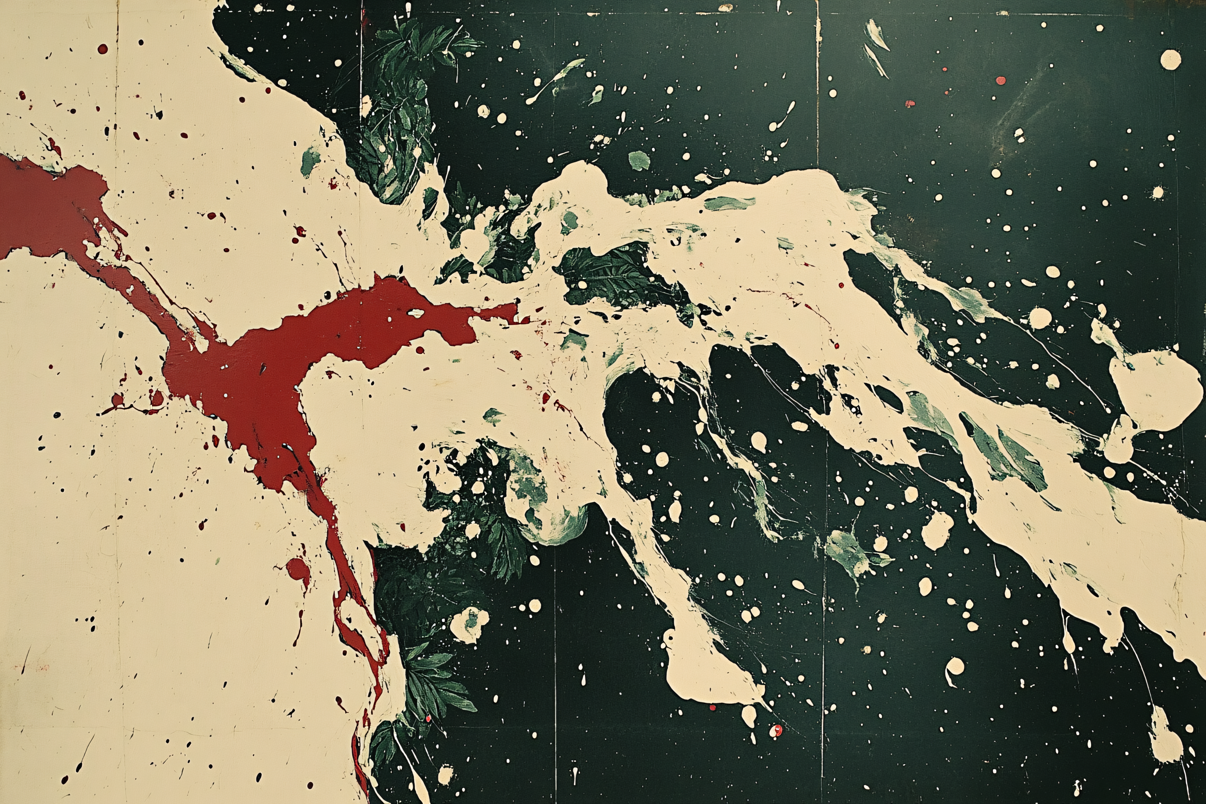 Abstract Splatter Painting