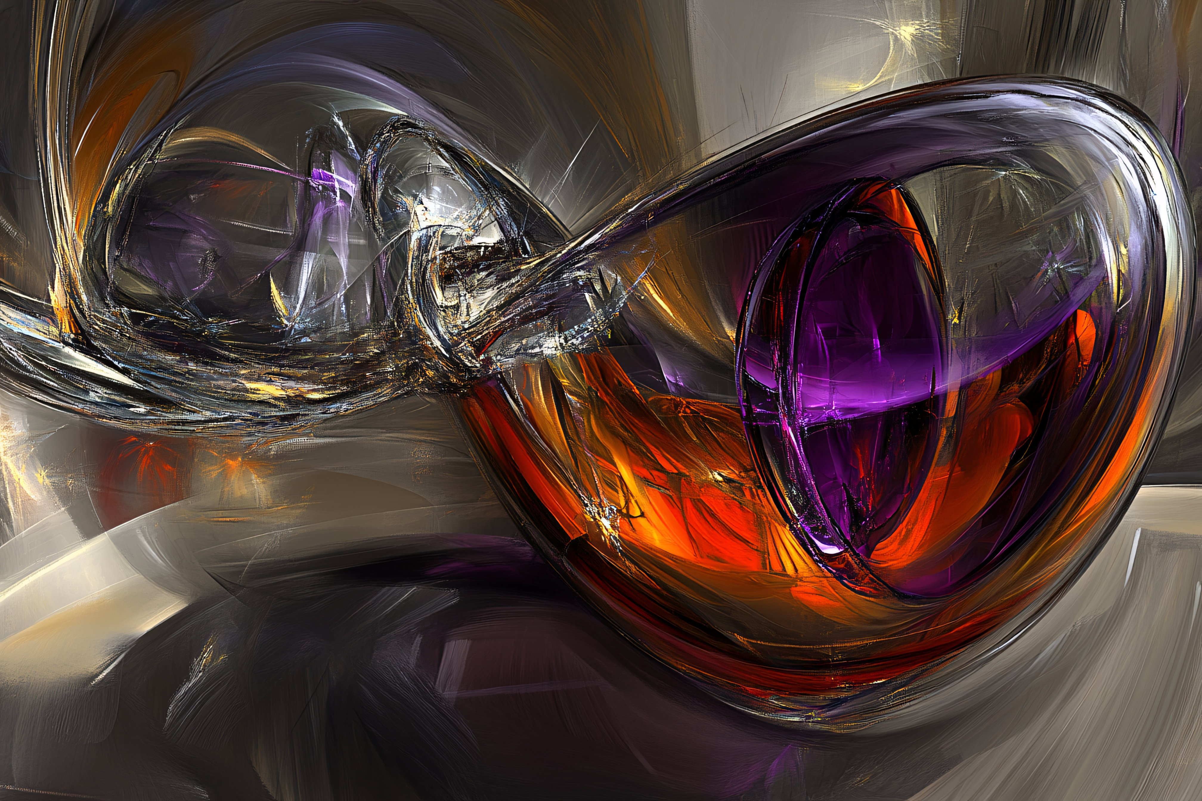 Abstract Swirl And Orb
