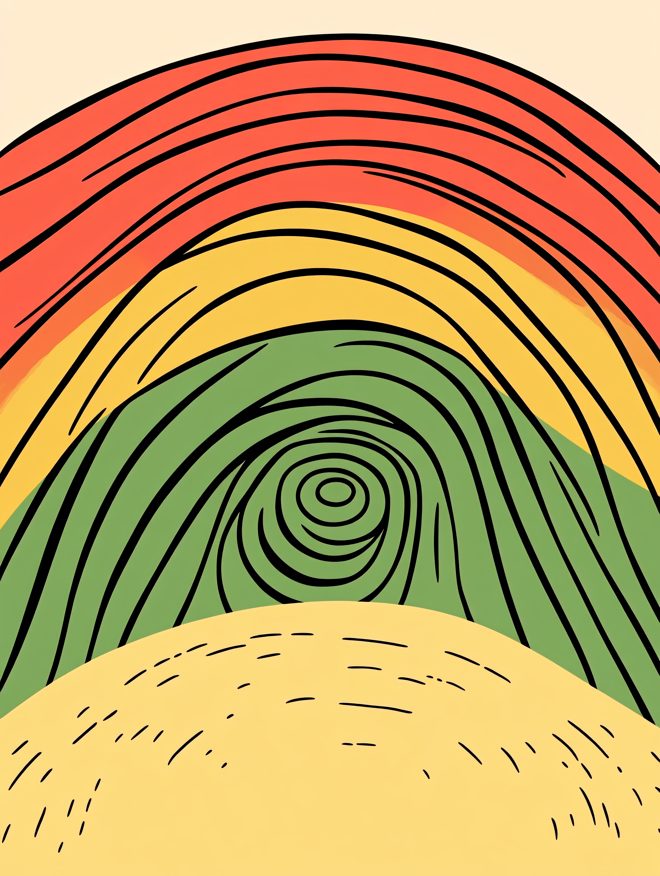 Abstract Swirling Hills