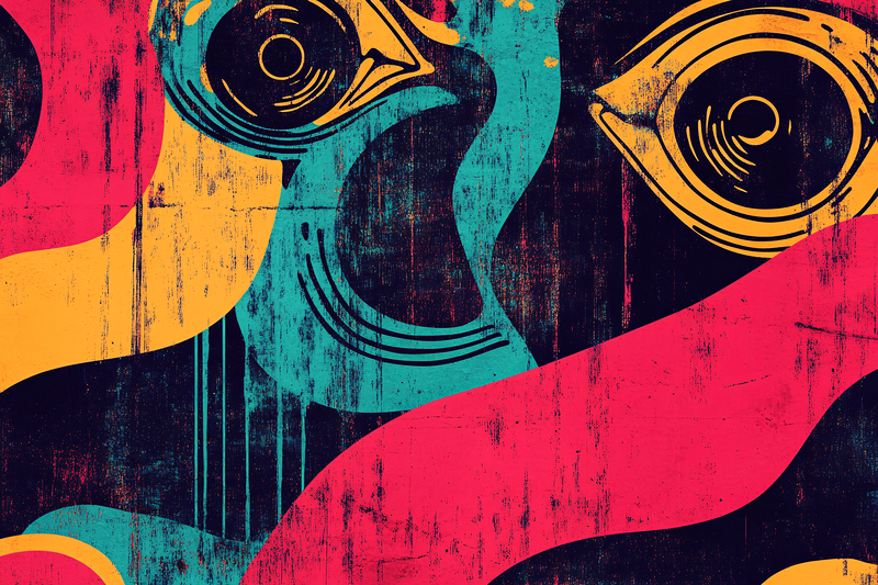Abstract Vinyl Record Art