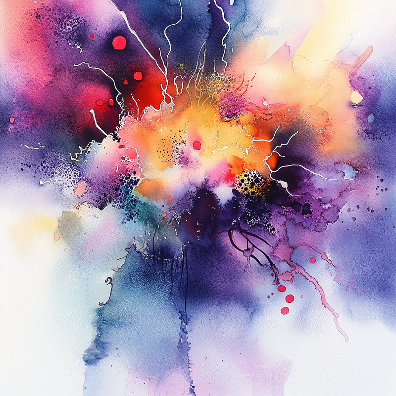 Abstract Watercolor Explosion