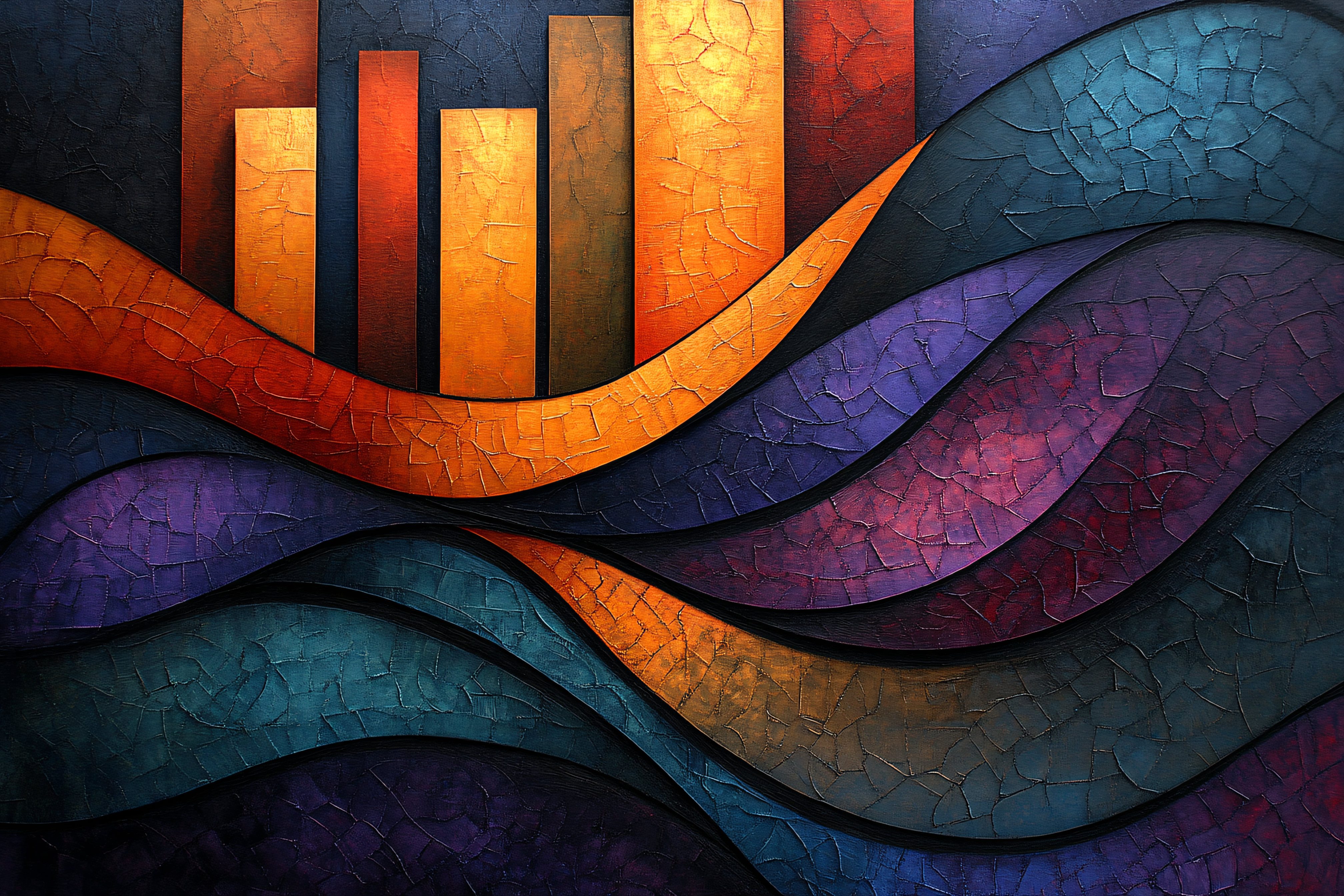 Abstract Waves And Bars