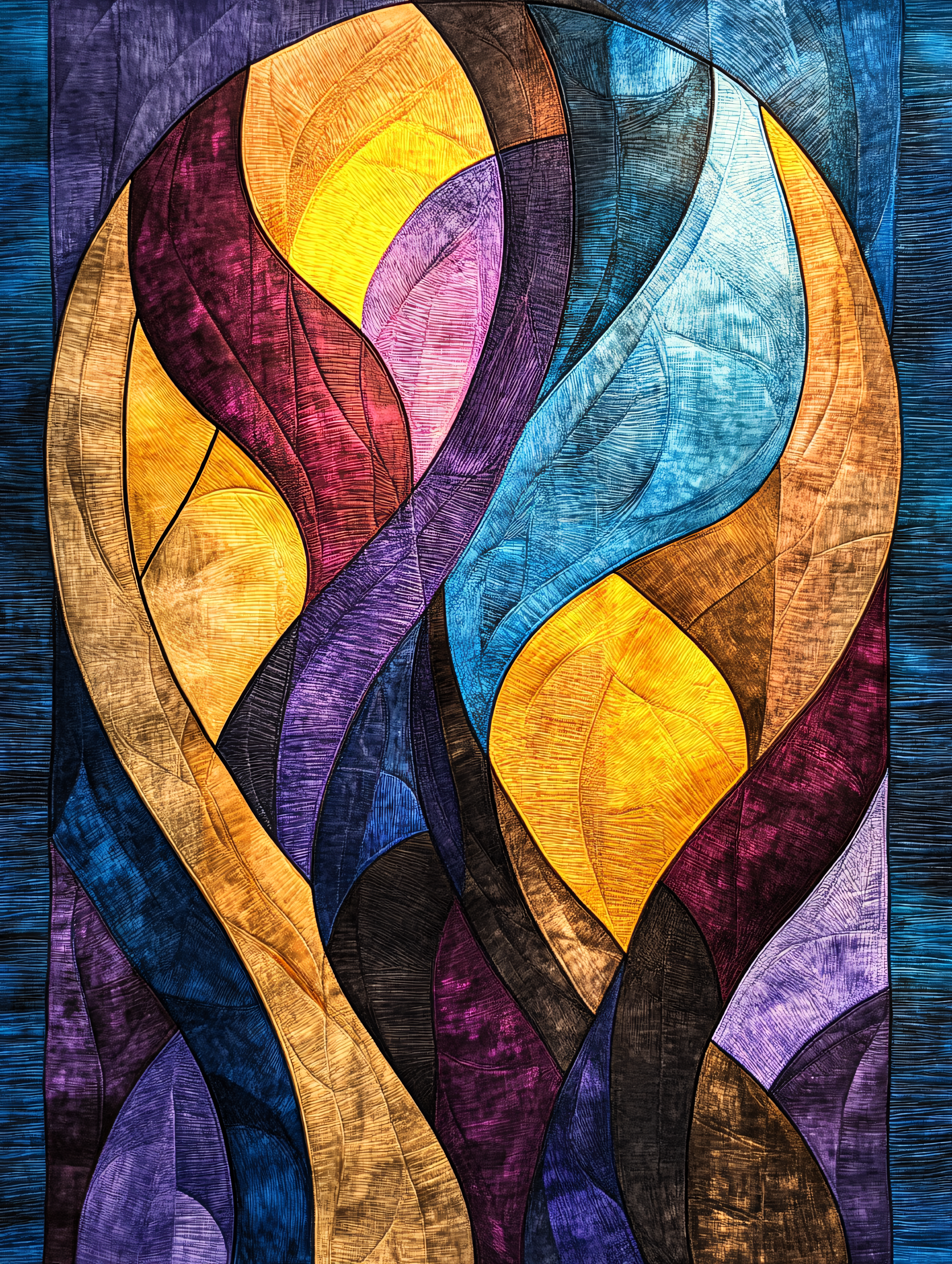 Abstract Wavy Color Pattern