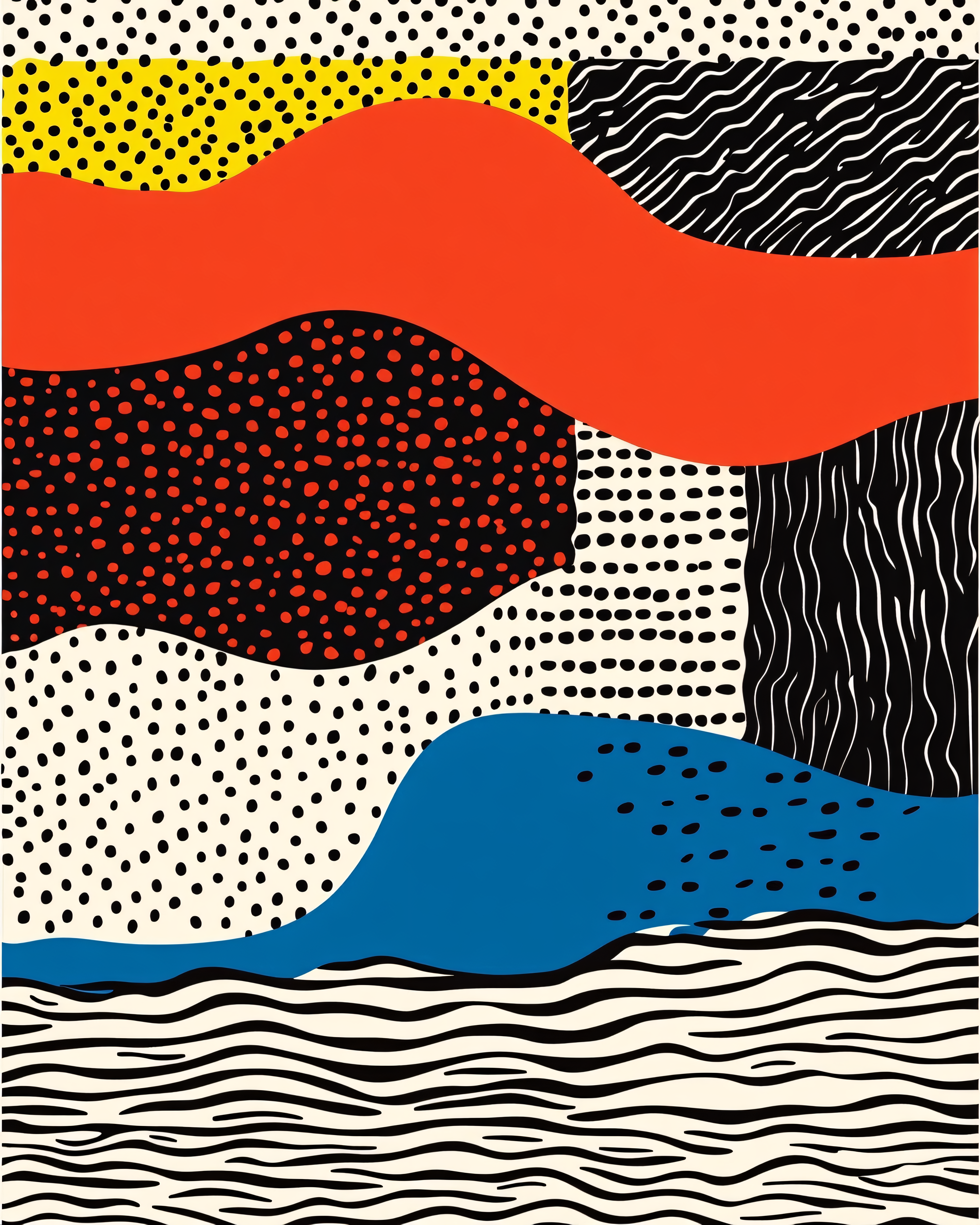 Abstract Wavy Patterned Layers