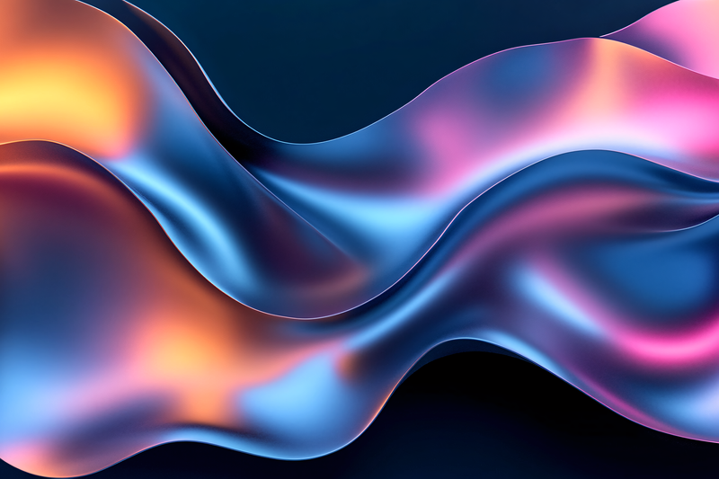 Abstract Wavy Ribbons