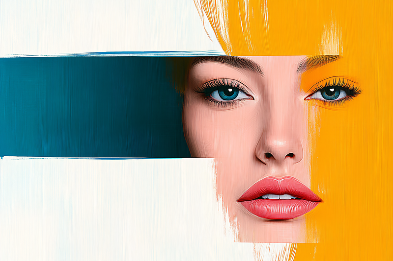 Abstract Woman Face Art
