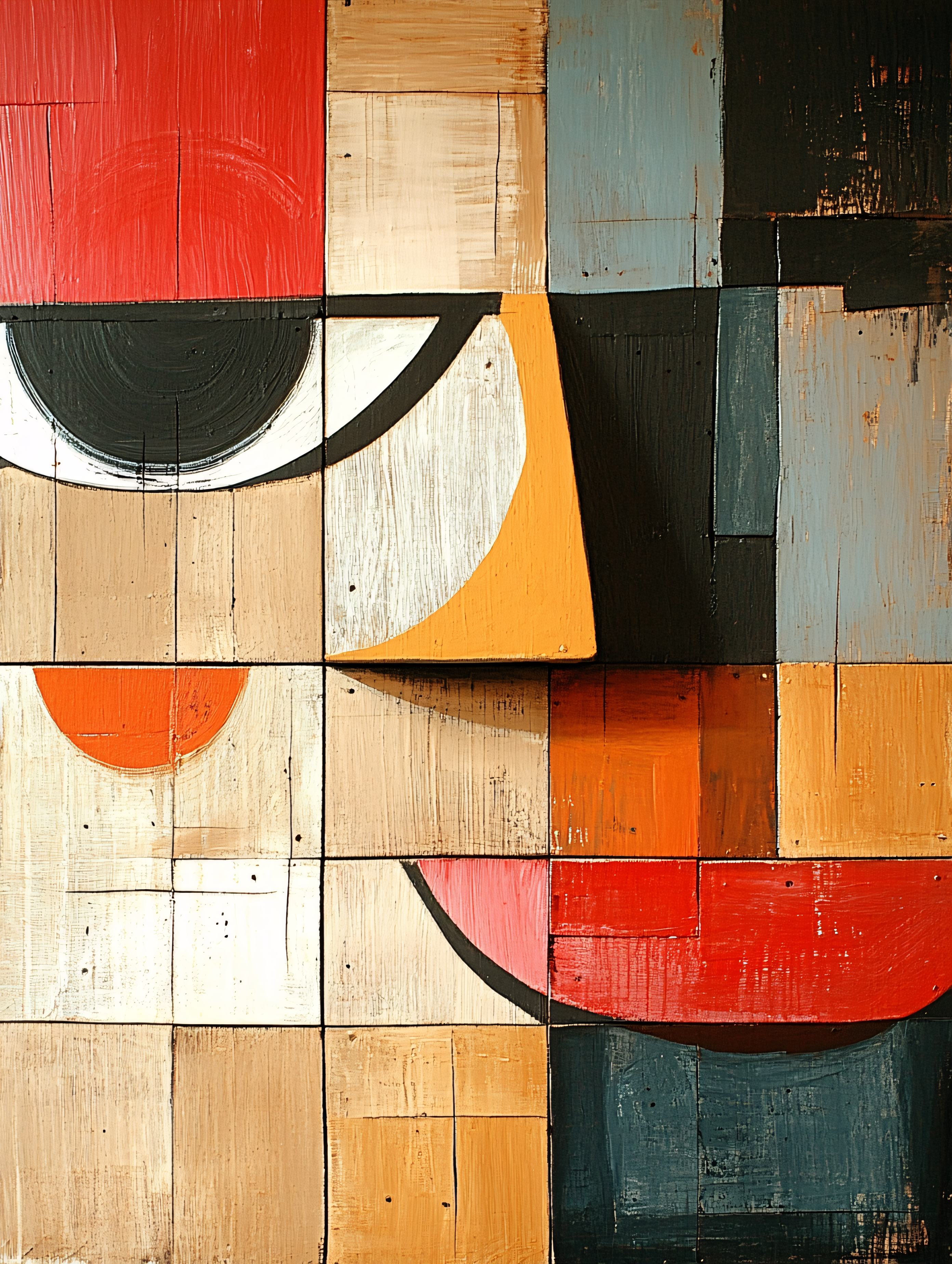 Abstract Wooden Face