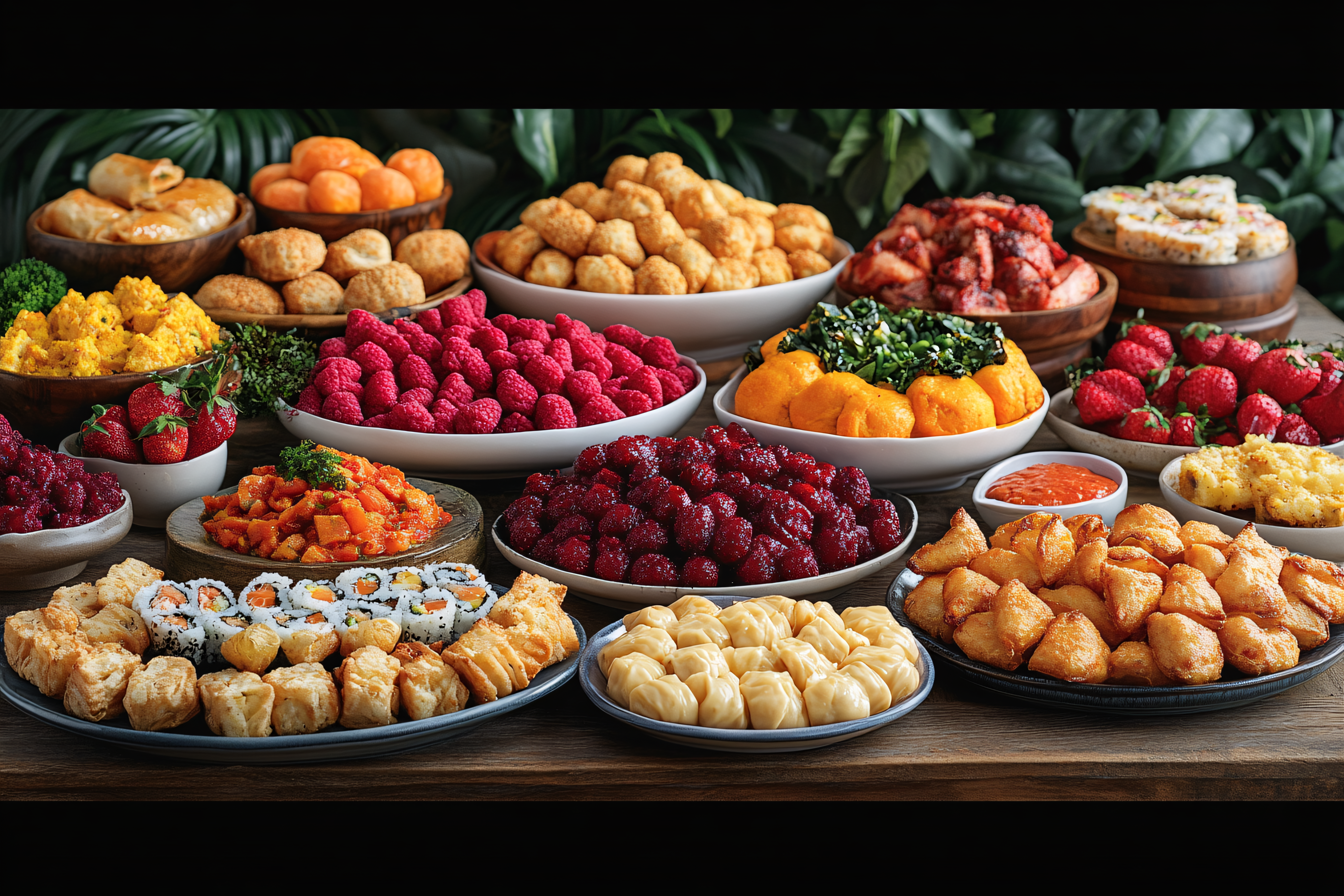 Abundance Of Delicious Food Dishes