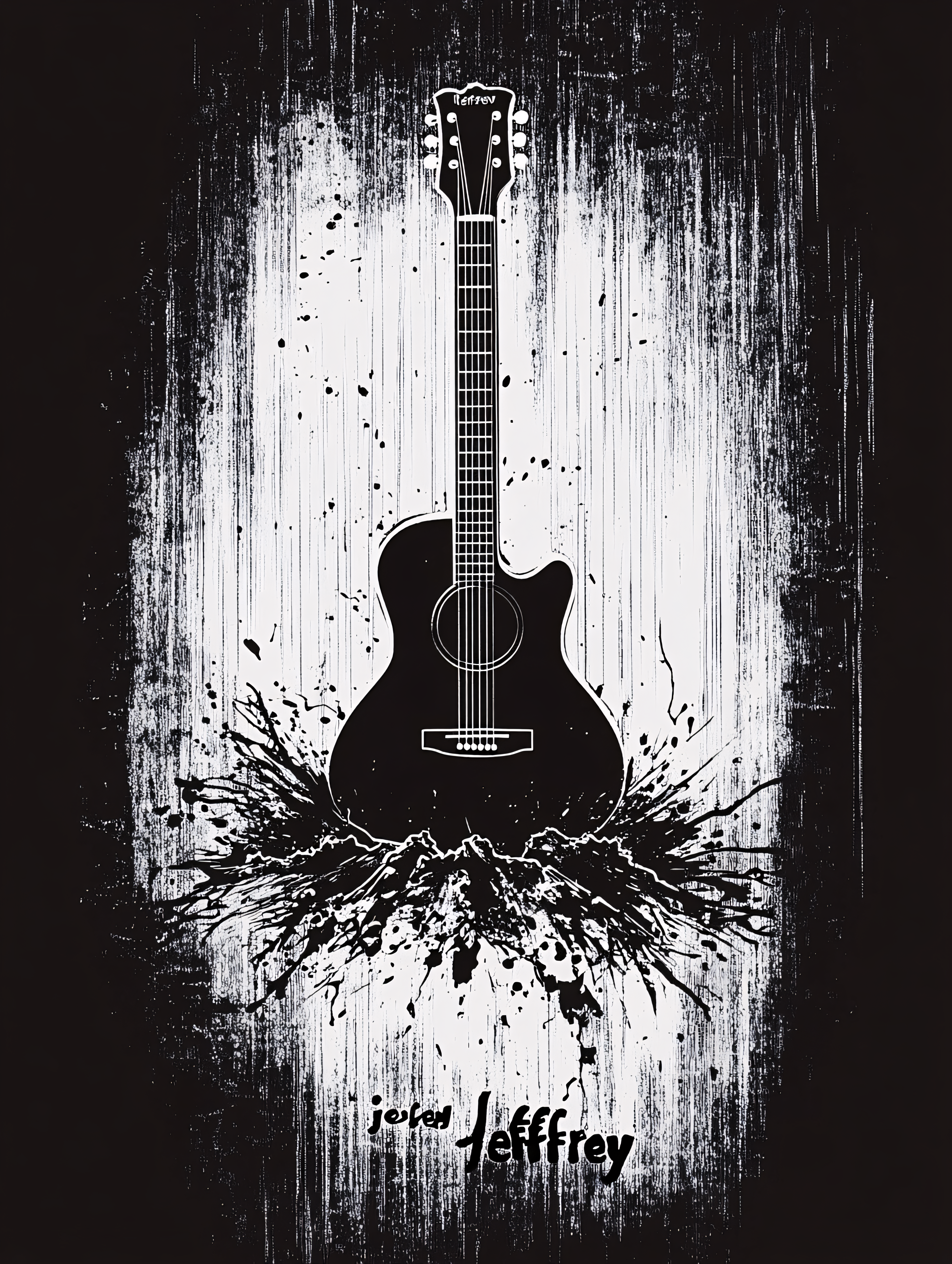 Acoustic Guitar Grunge Artwork