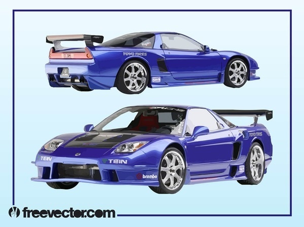 Acura Race Car Free Vector