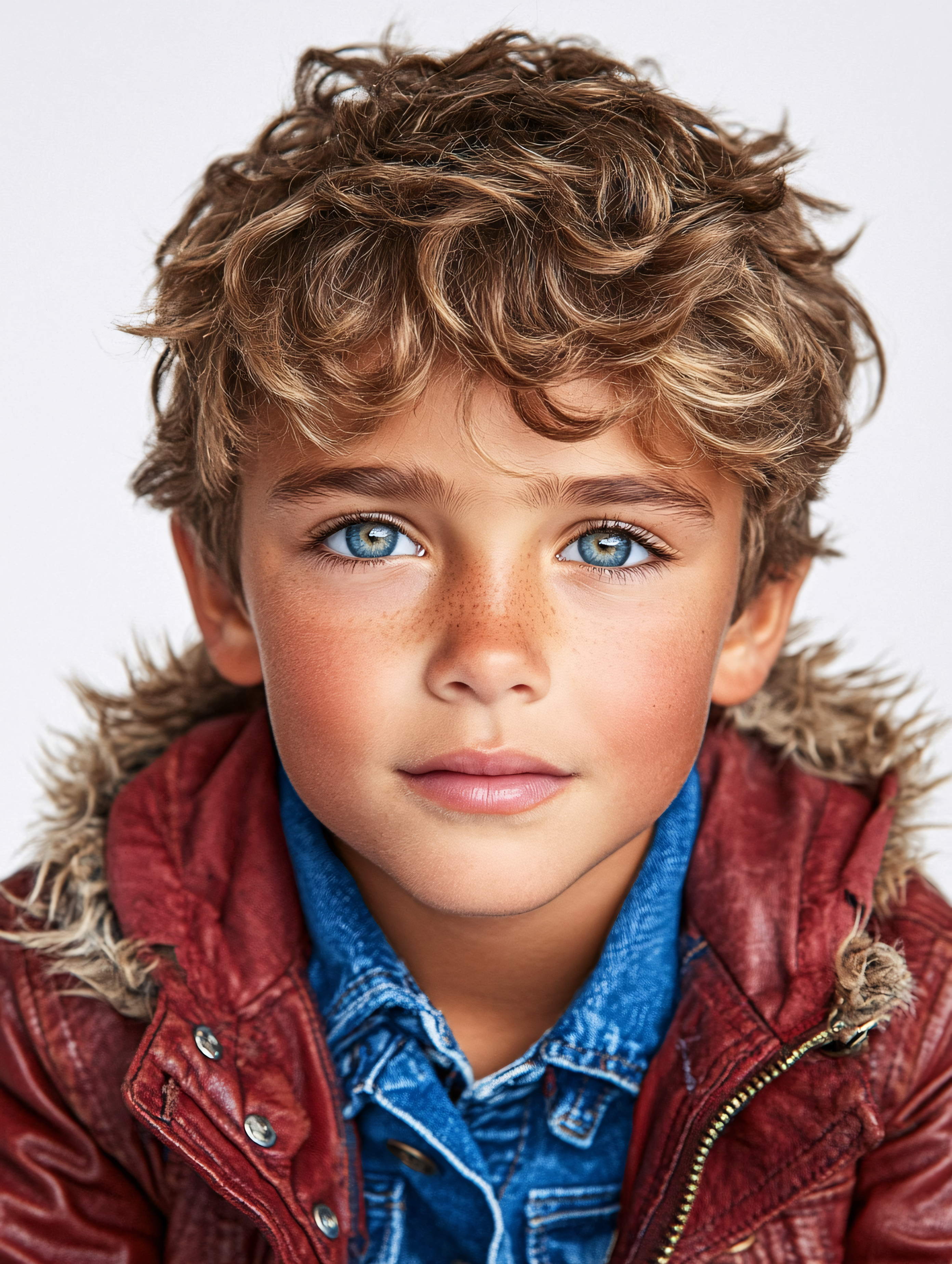Adorable Boy with Curly Hair