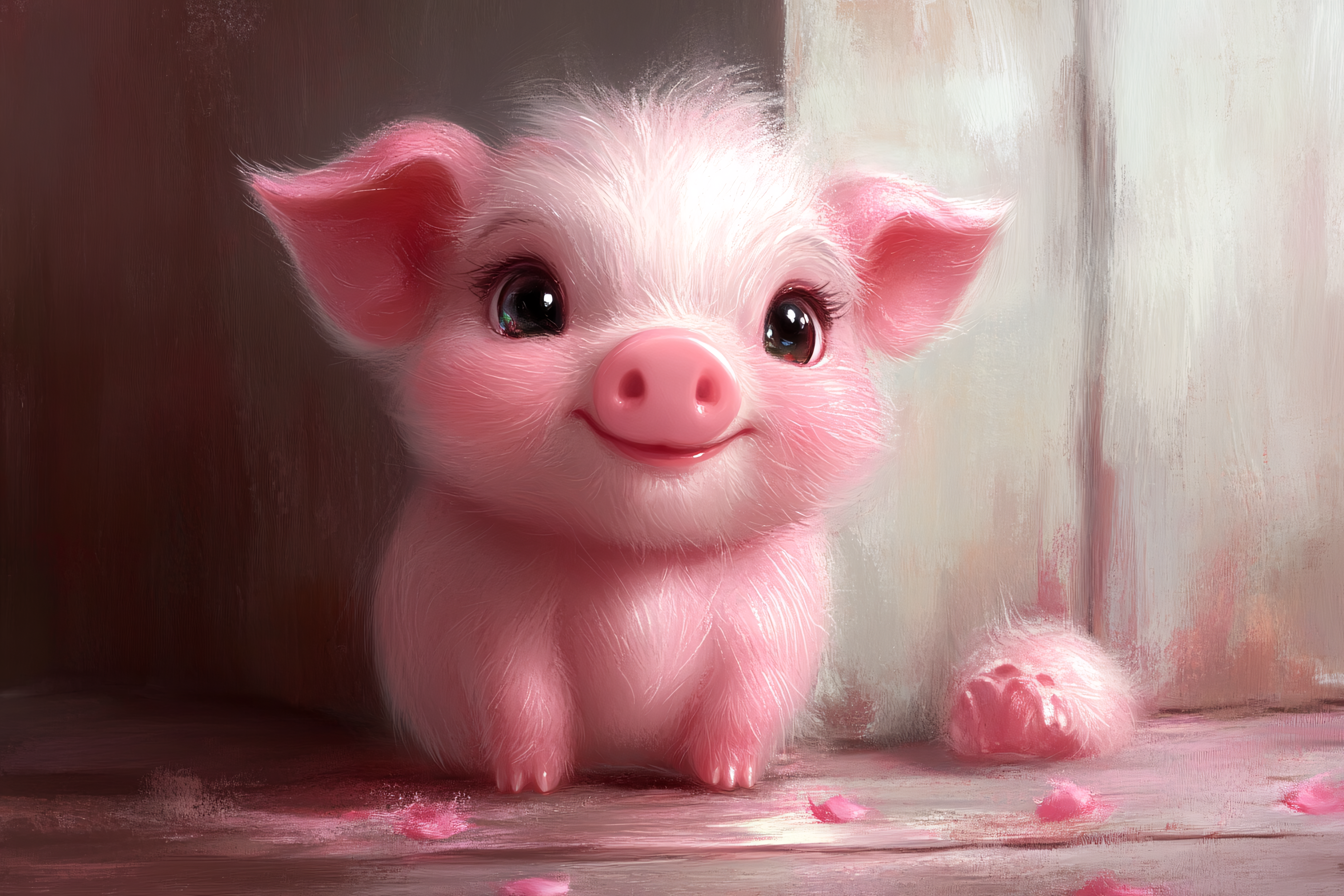Adorable Pink Piglet Illustration