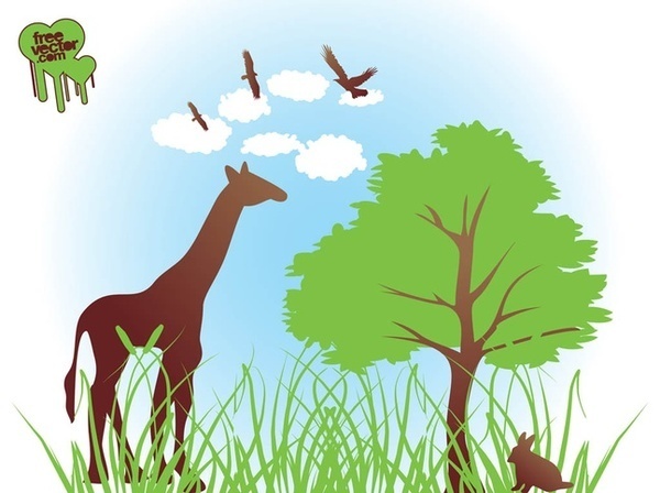 African Nature Free Vector